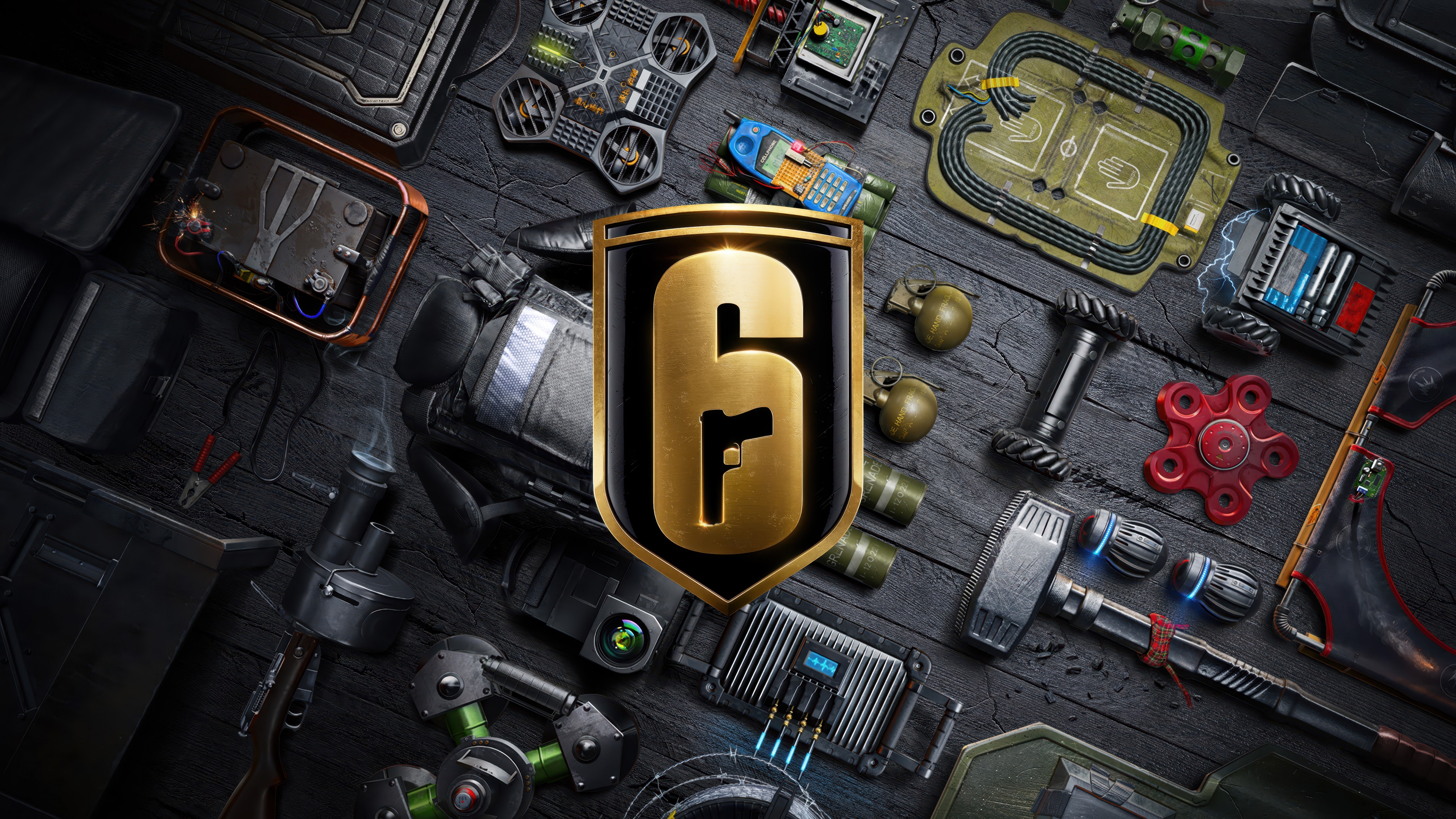 A highly detailed tactical operator from Tom Clancy's Rainbow Six Siege wearing advanced combat gear and tactical equipment.