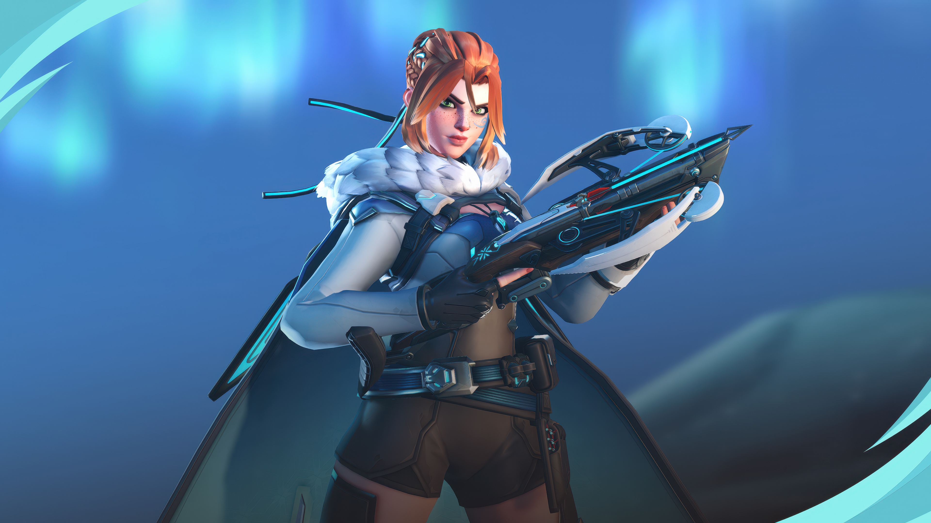 Detailed 5K cinematic portrait of Tracer from Overwatch 2