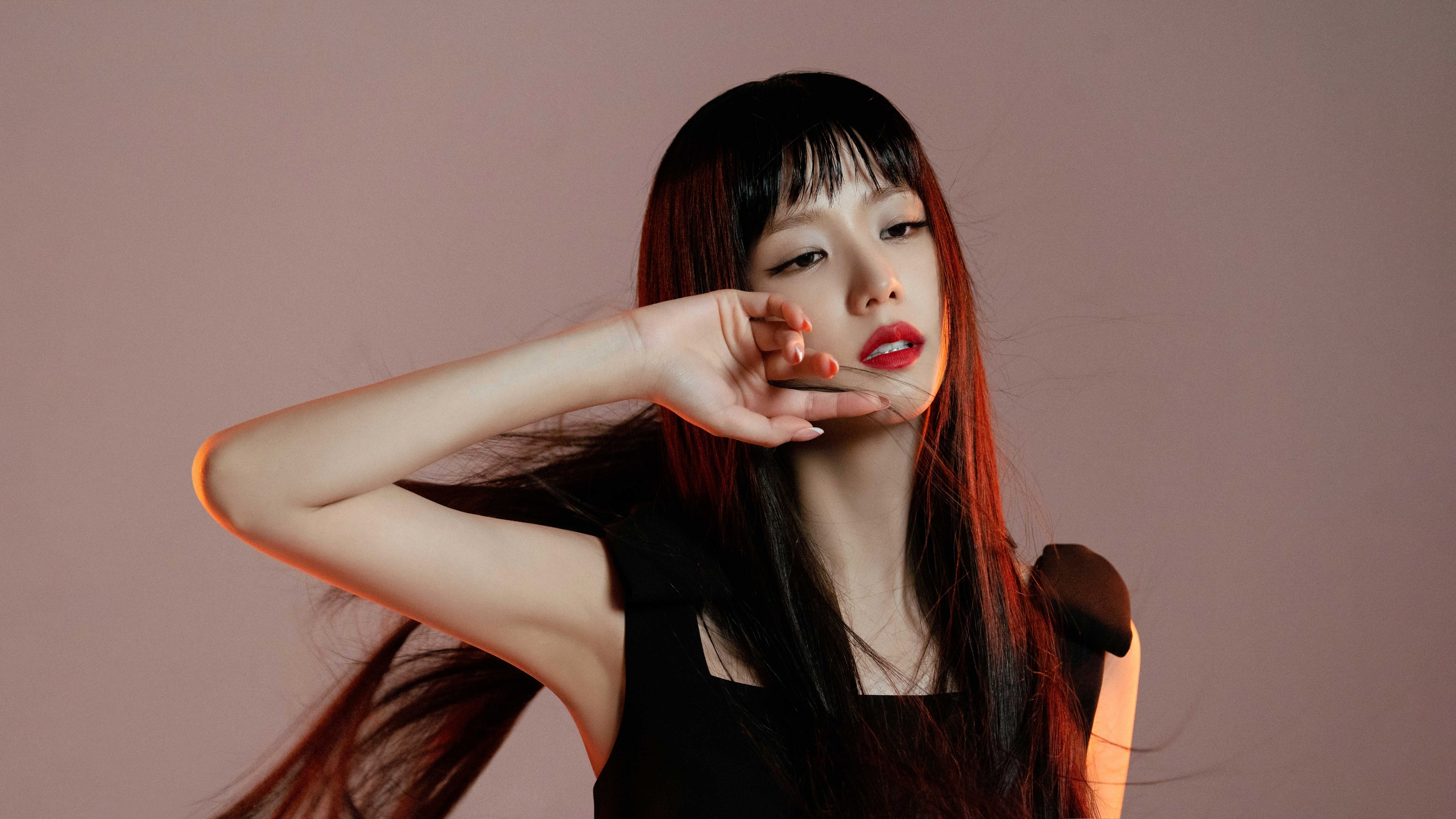 A high-definition 8K close-up portrait of Kim Ji-soo from BLACKPINK