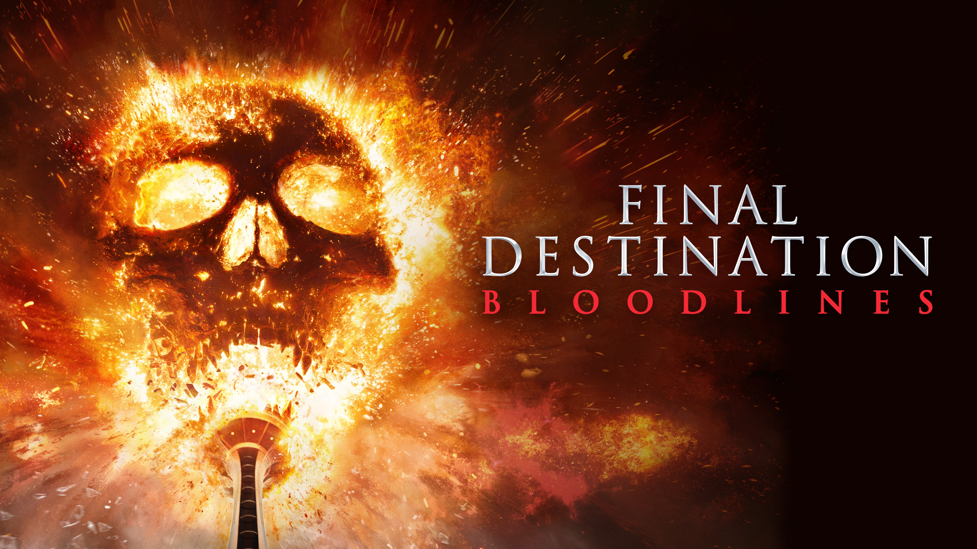A dark and cinematic movie poster for the upcoming horror film Final Destination: Bloodlines.
