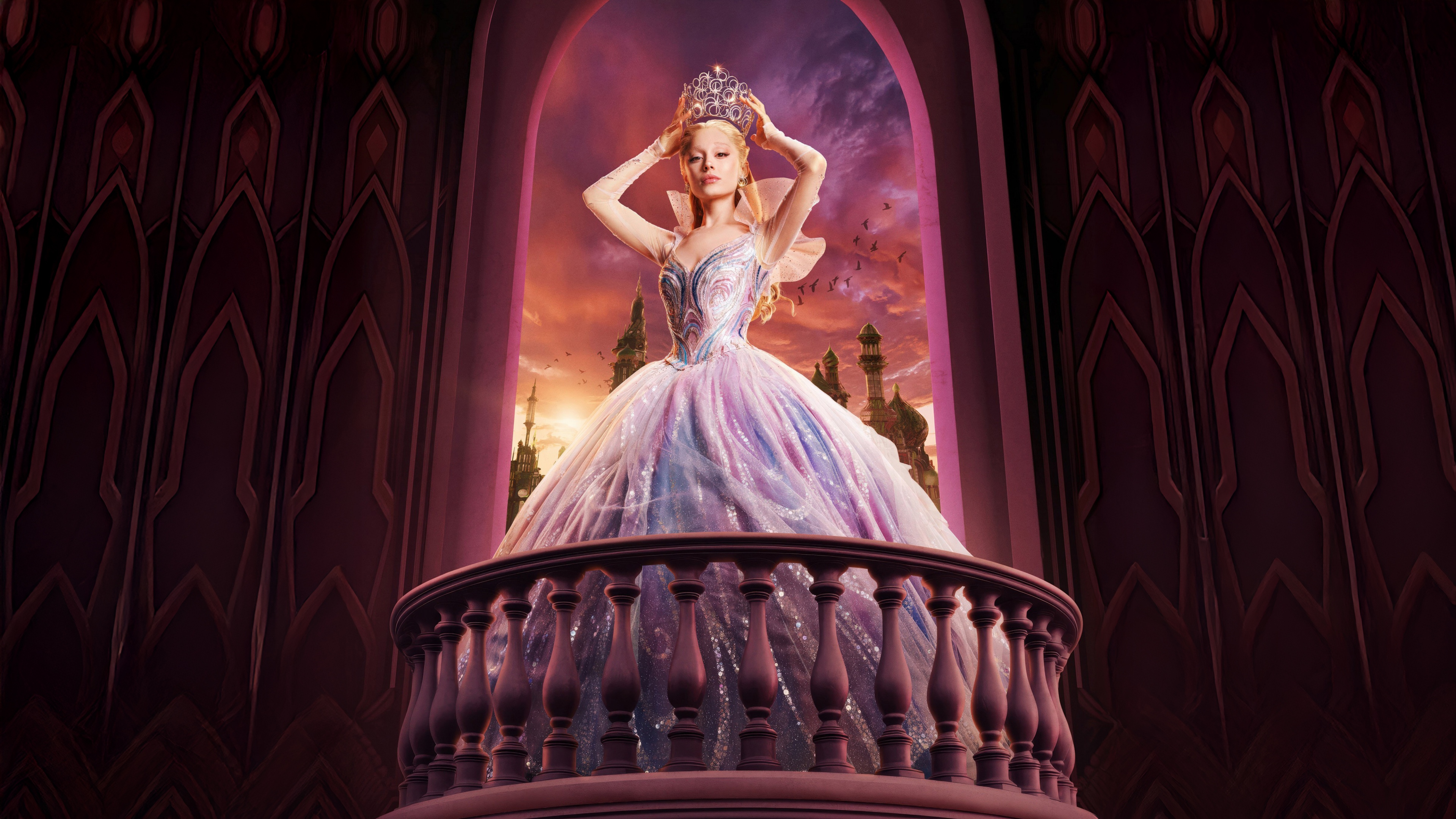 Glinda the Good Witch, played by Ariana Grande, from the movie Wicked.