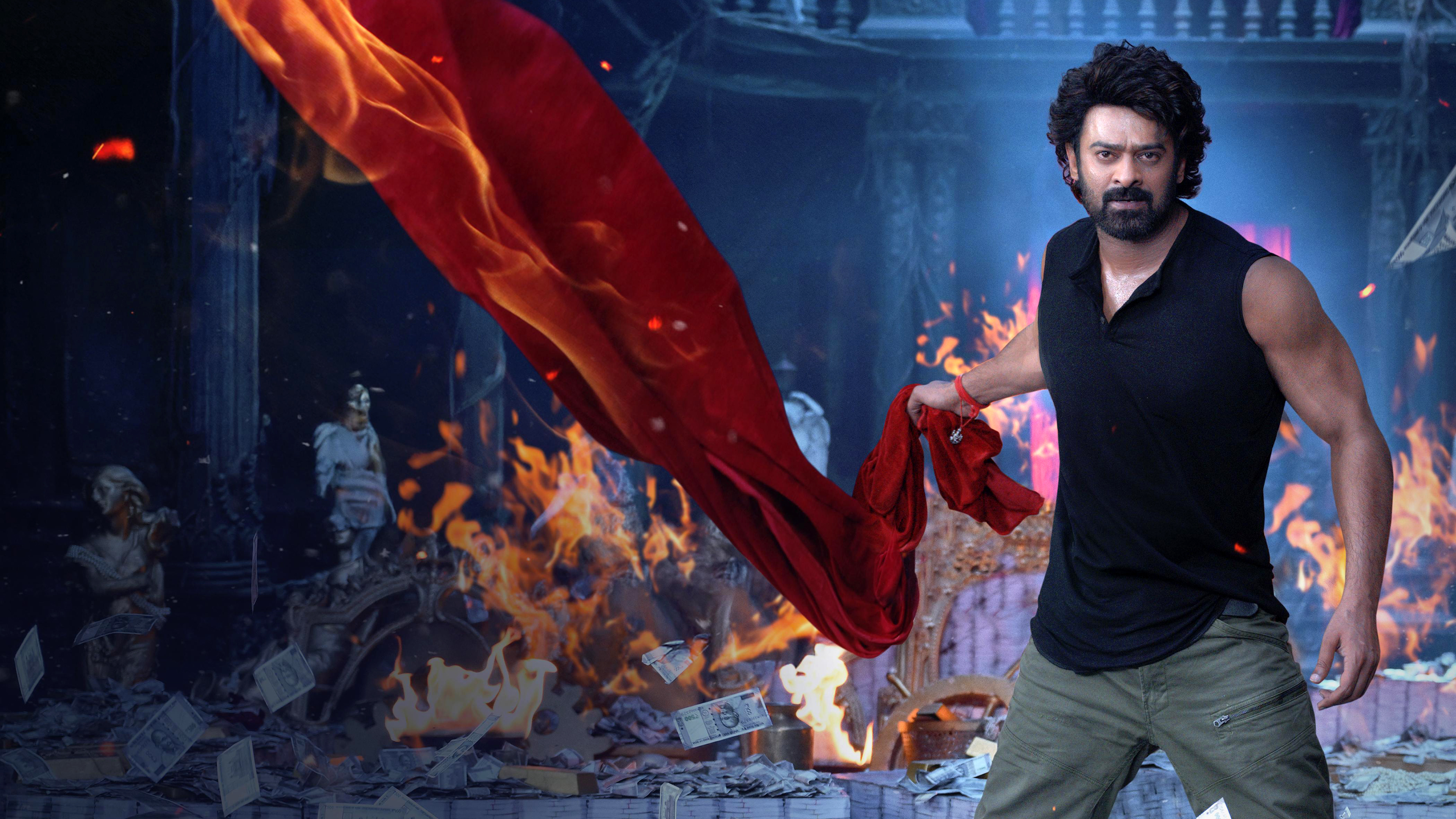A cinematic portrait of Indian actor Prabhas representing his upcoming movie roles in 2025.