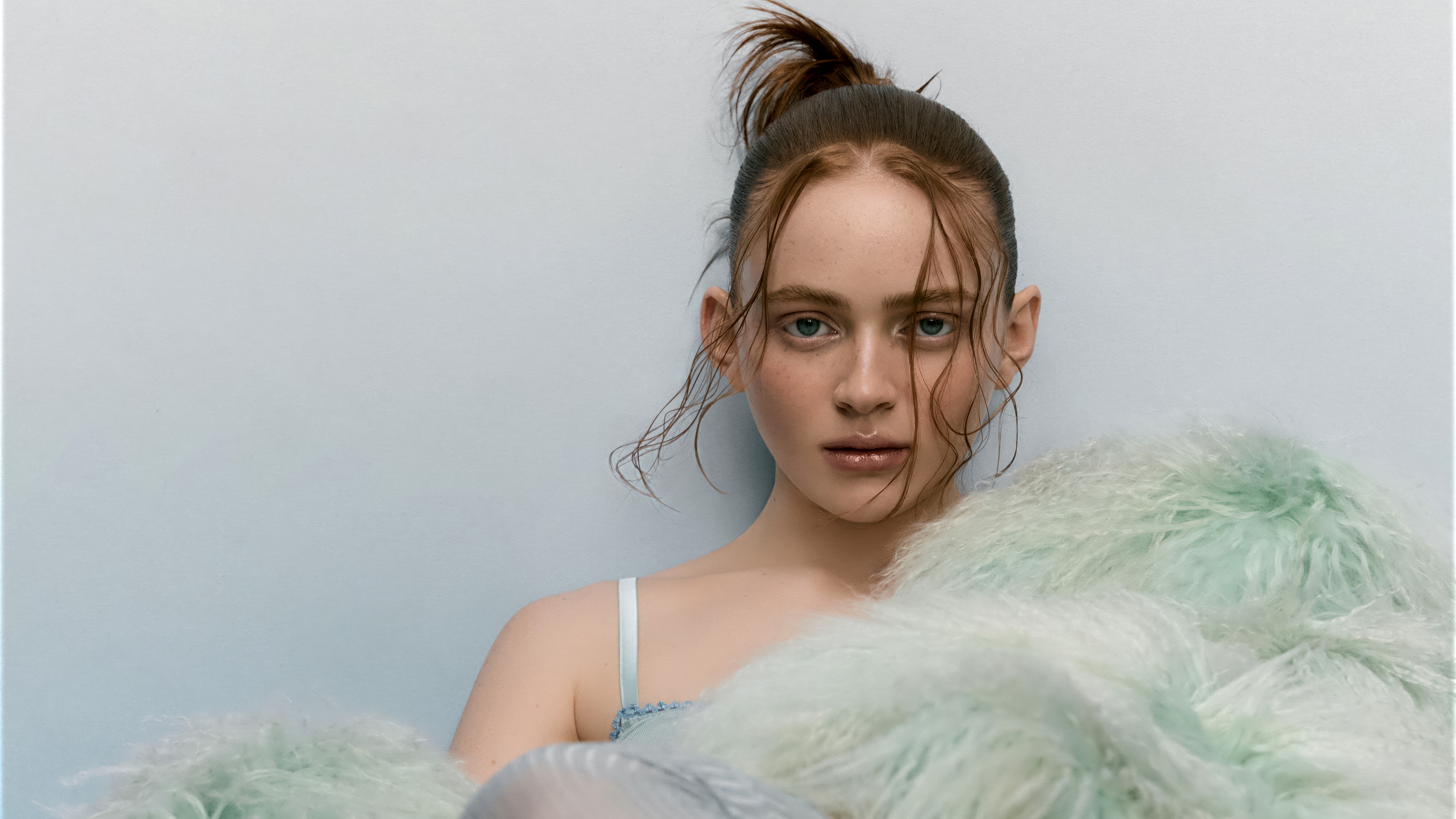 A detailed 5K portrait of actress Sadie Sink.