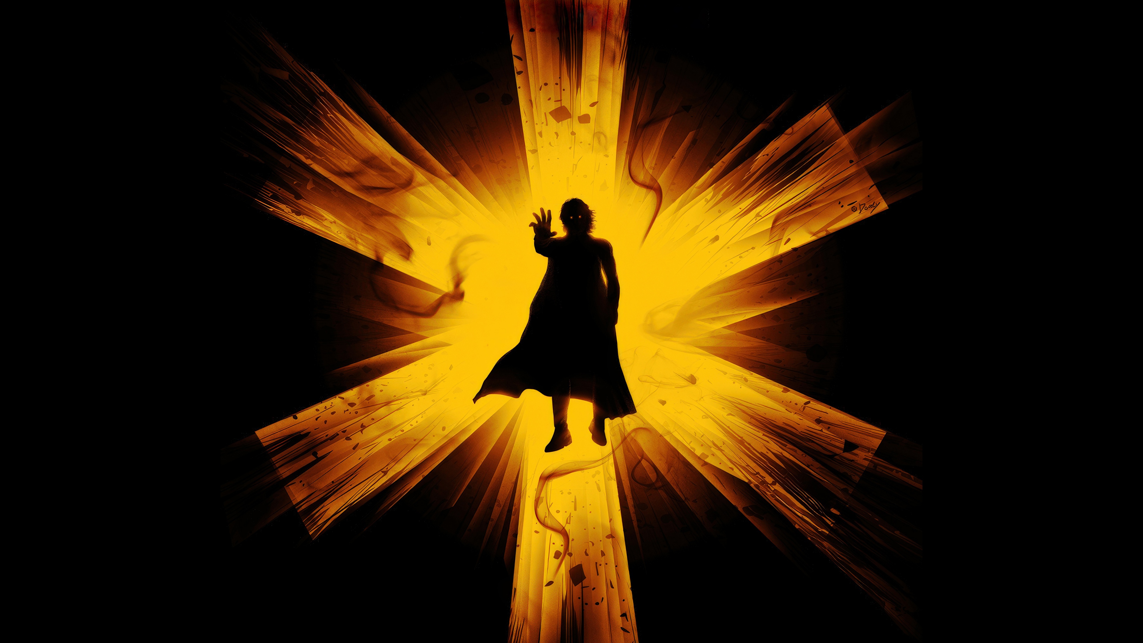 High-contrast cinematic poster featuring the characters from the Marvel Studios movie Thunderbolts against a black background.