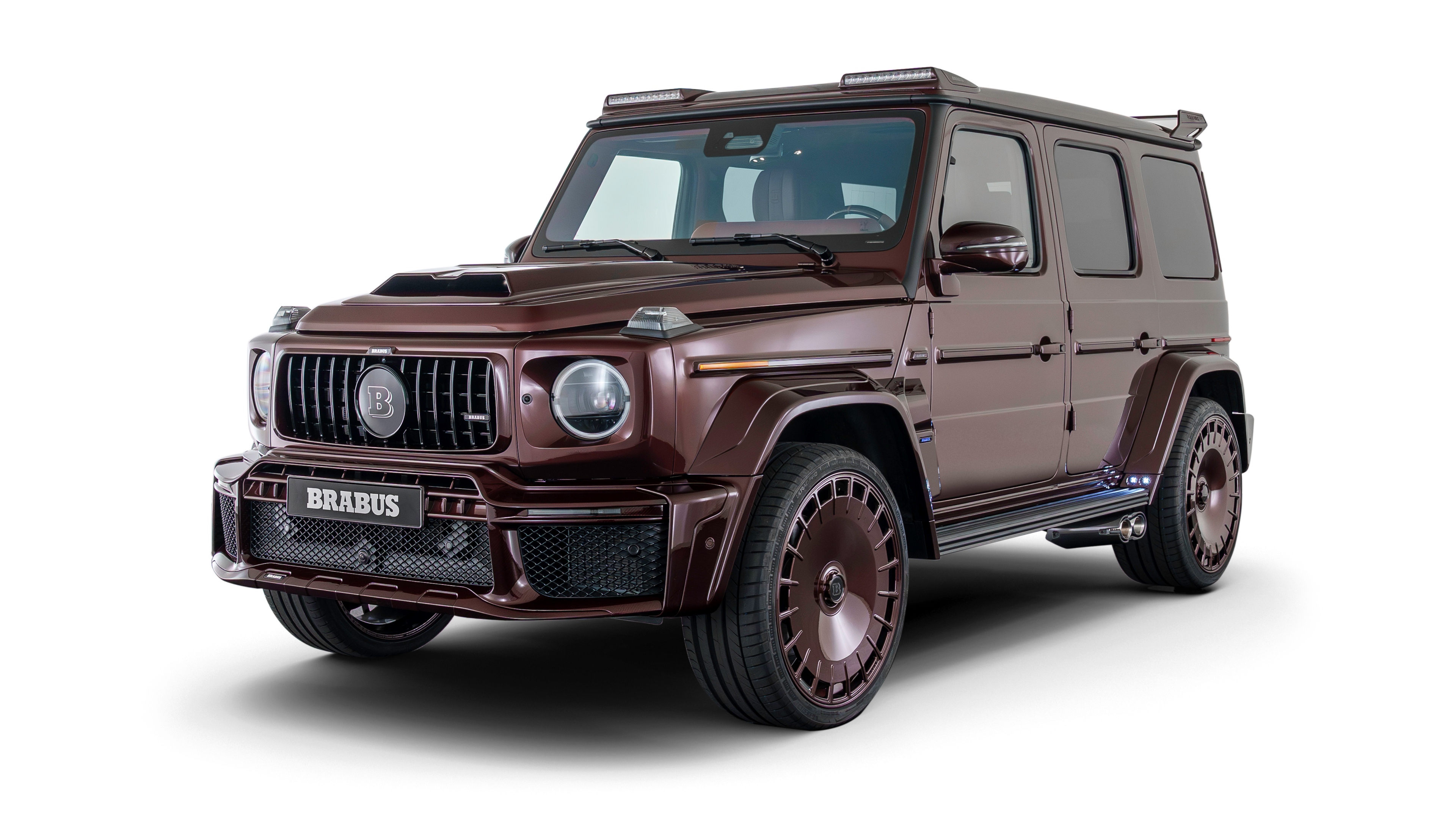 A high-resolution, detailed view of the 2025 Mercedes-AMG G 63 G-Wagon featuring its signature boxy design and luxury finish.