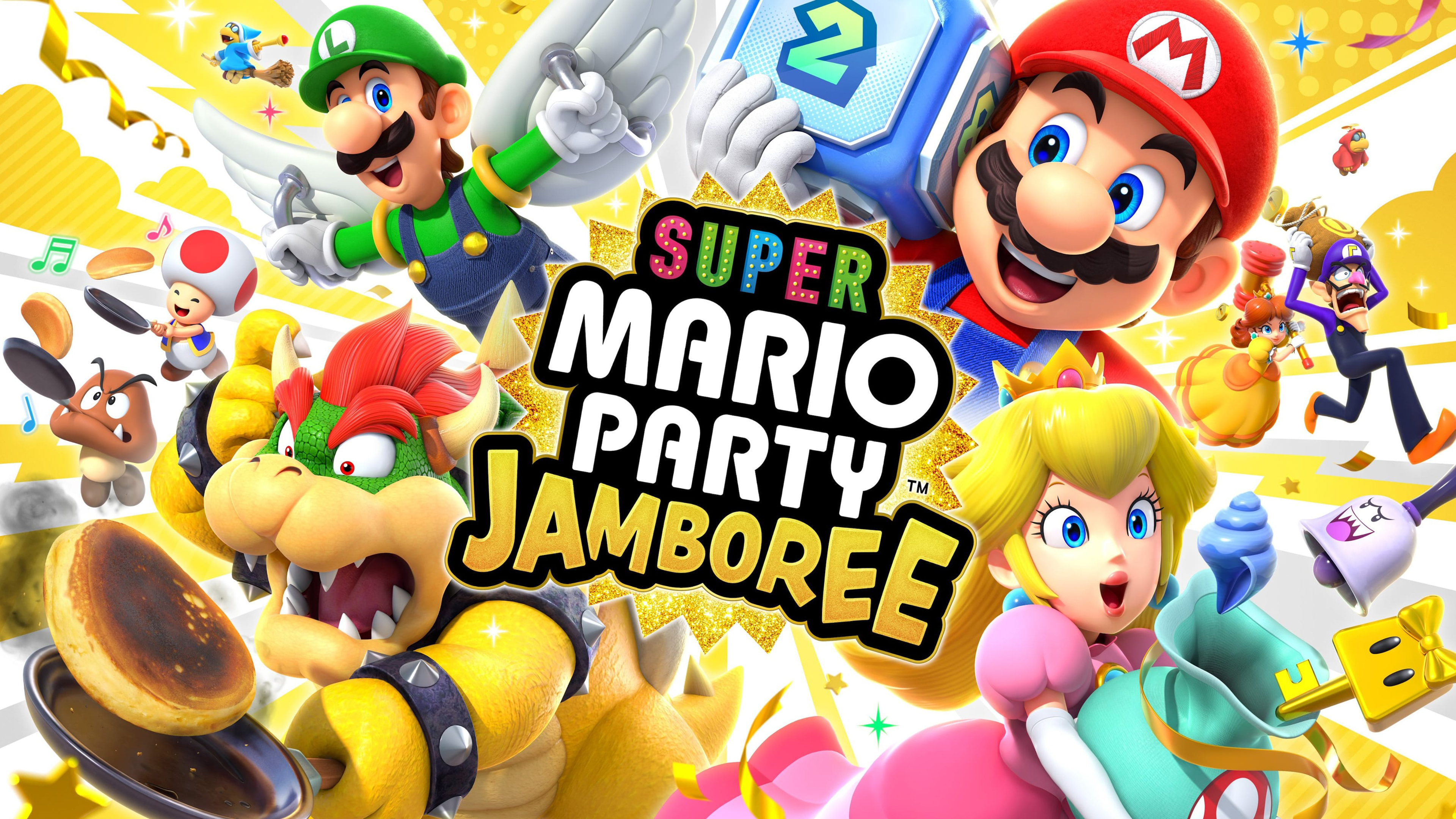 A colorful graphic representing the Nintendo Switch game lineup for 2024.
