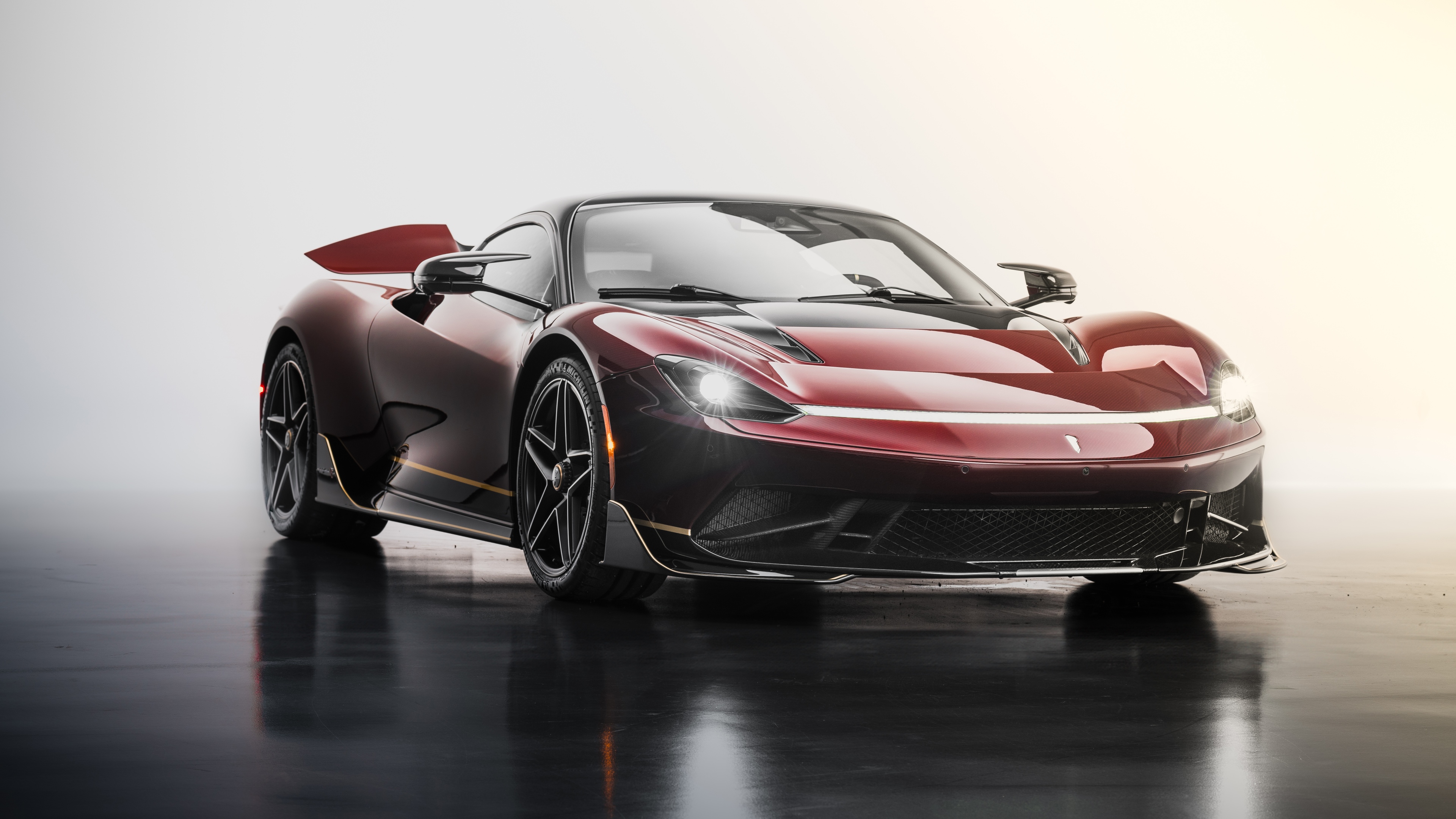A detailed, high-resolution view of the Pininfarina Battista electric hypercar.