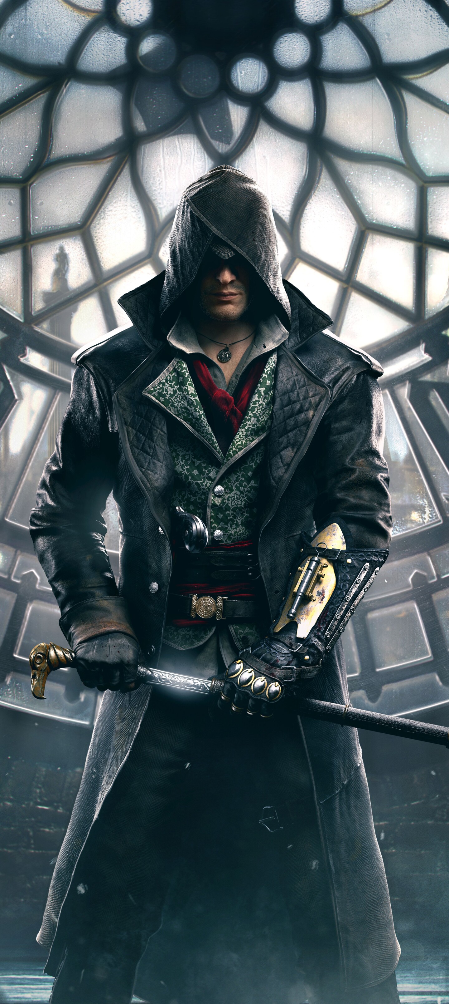 A cinematic portrait of Jacob Frye from the video game Assassin's Creed: Syndicate.