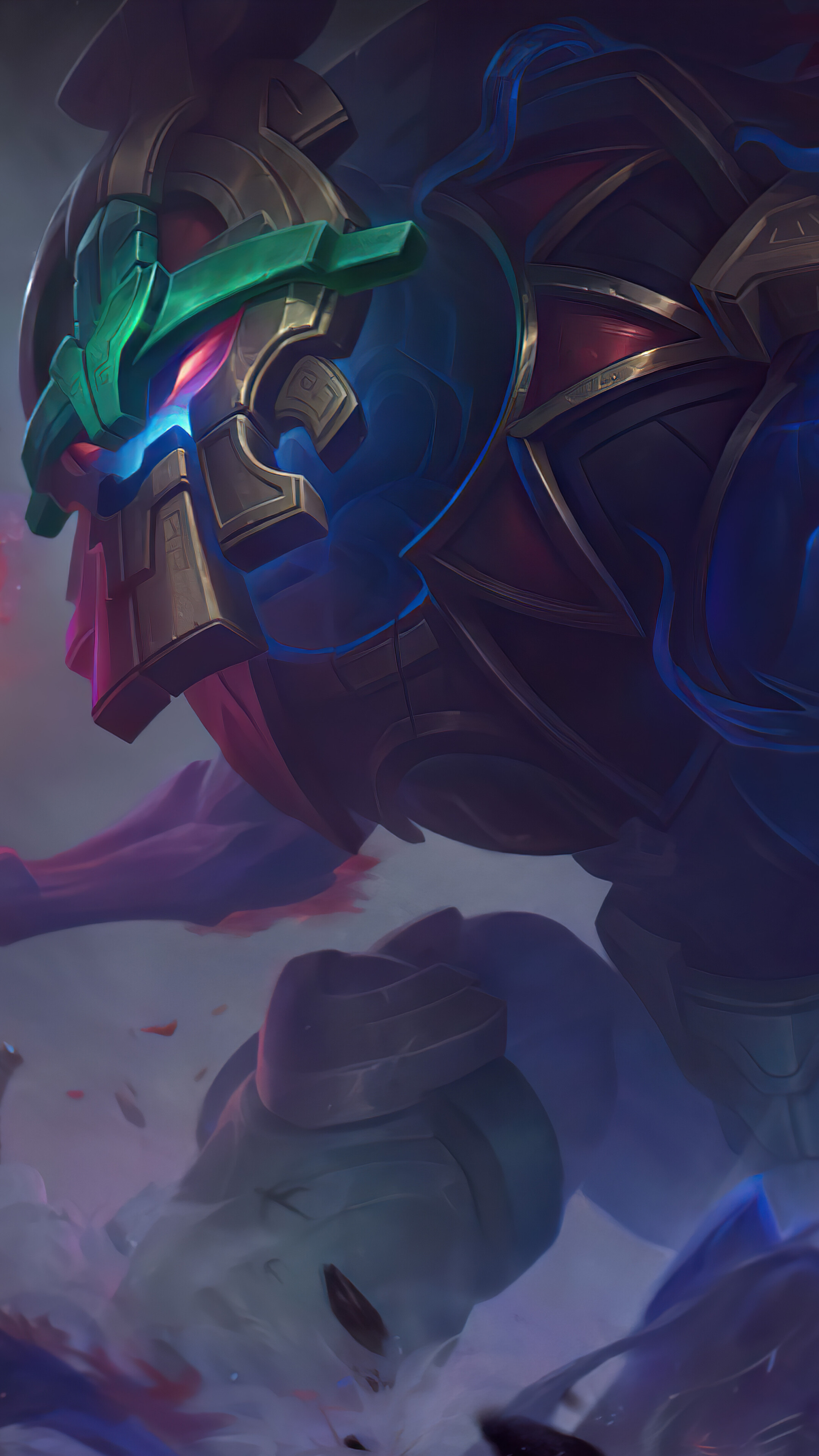 Maokai, l’albero contorto proveniente da League of Legends, si staglia imponente in mezzo a una fitta vegetazione magica.