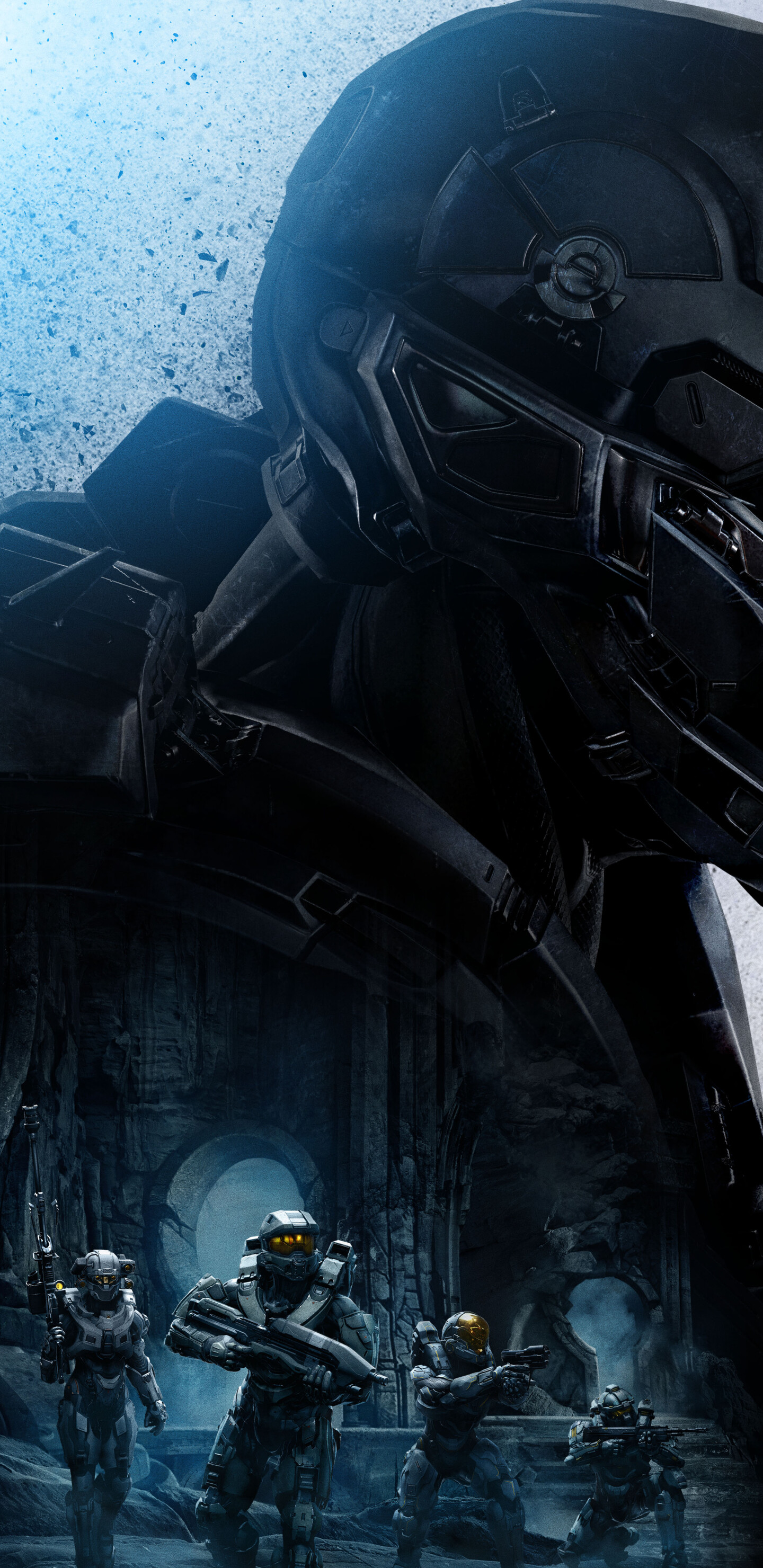 Il Master Chief, con la sua caratteristica armatura MJOLNIR verde, tratta dal videogioco Halo 5: Guardians.