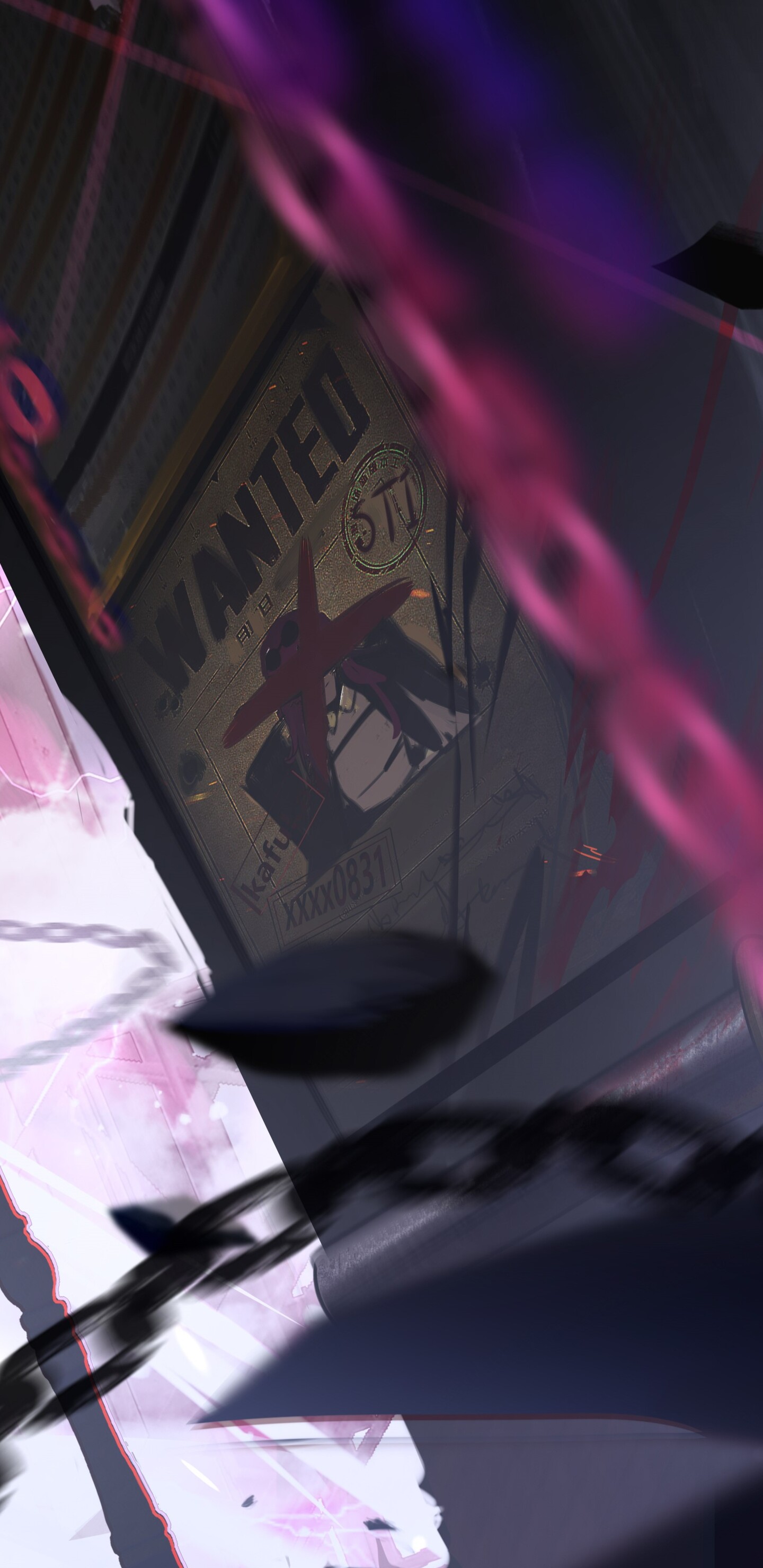 A high-detail portrait of Kafka from Honkai: Star Rail featuring her signature mysterious aesthetic.