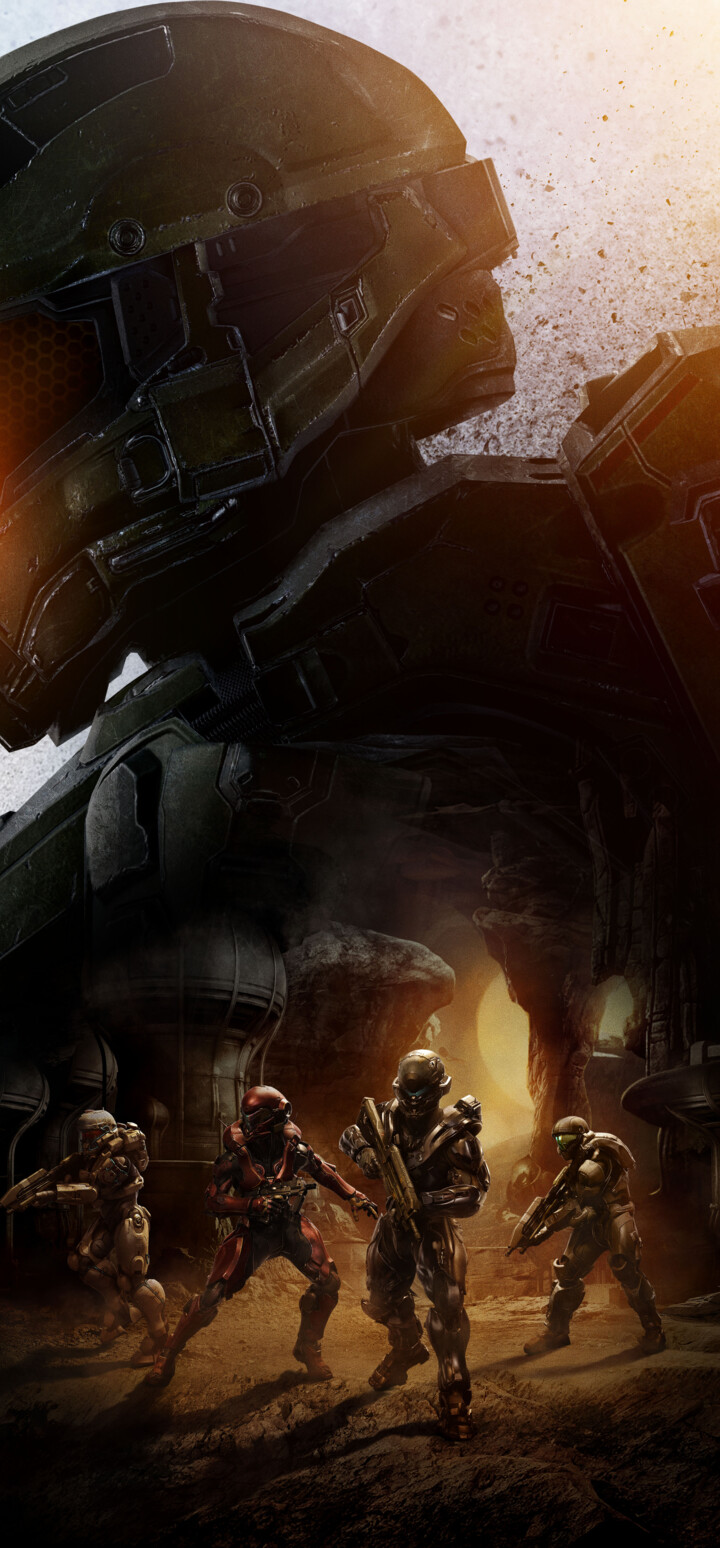 Master Chief in full Spartan armor from the Halo video game series