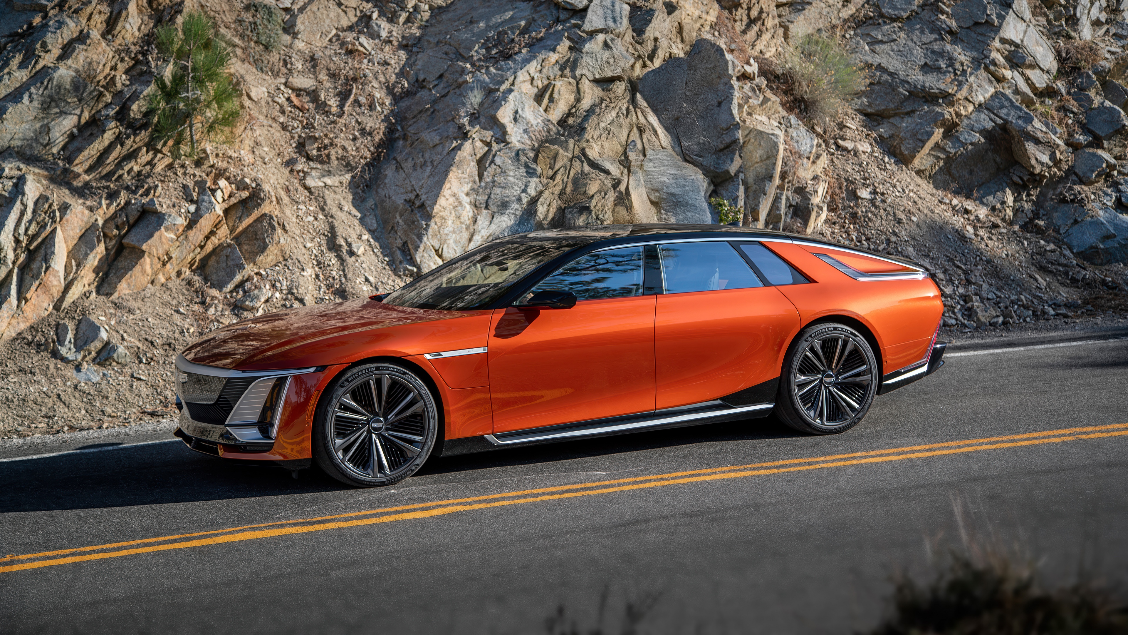 A high-resolution, detailed view of the 2025 Cadillac Celestiq luxury electric sedan, showcasing its modern and elegant design.