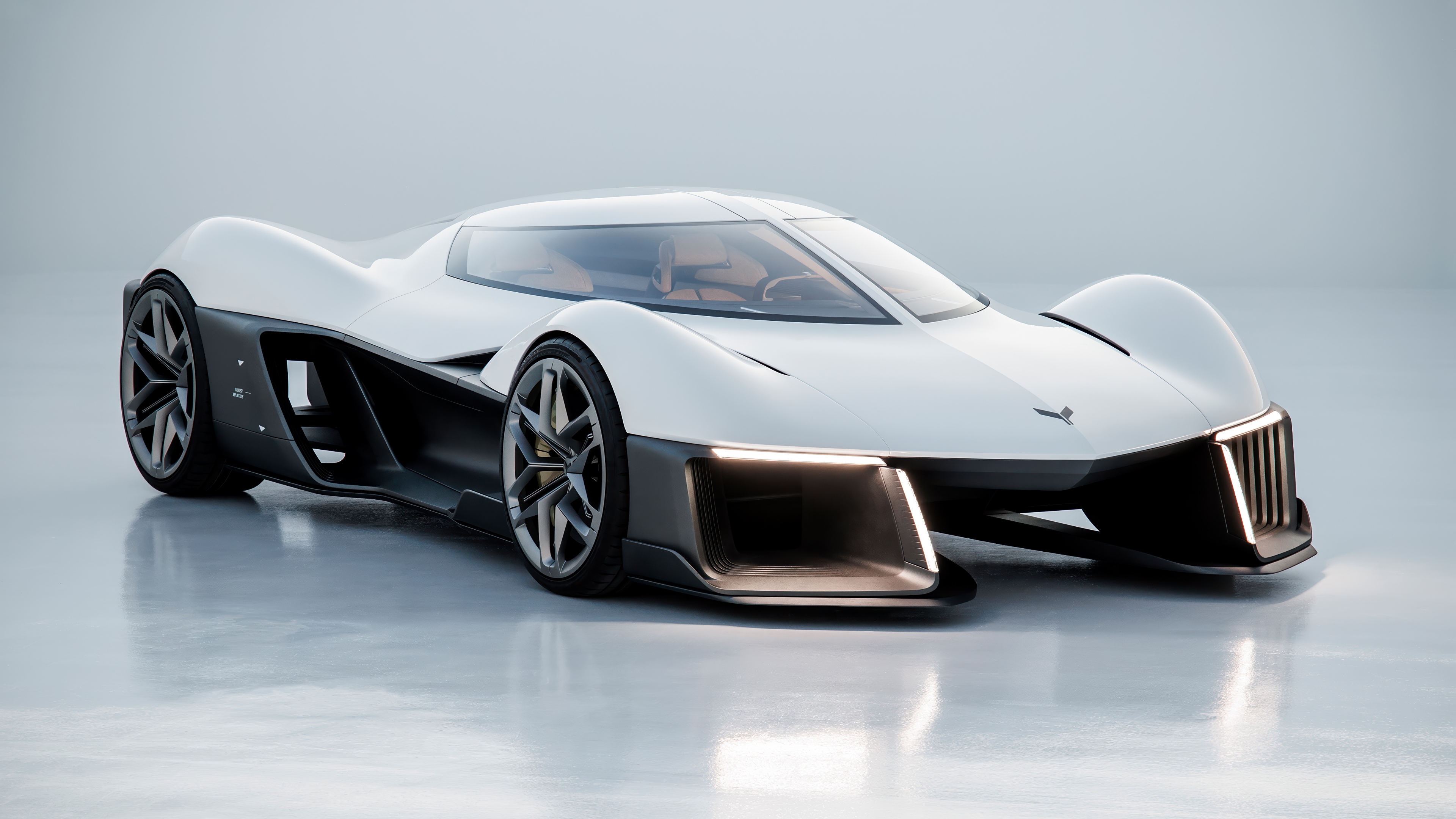A futuristic 2025 Chevrolet Corvette electric concept supercar featuring sleek aerodynamic lines and advanced design.