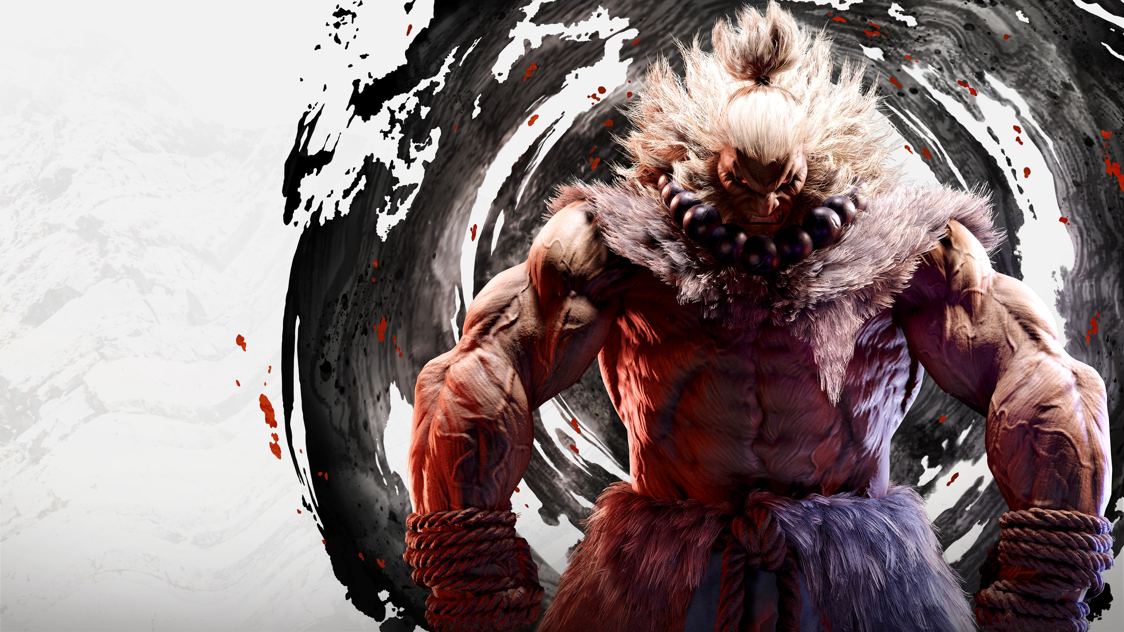 Akuma from Street Fighter 6 featuring a menacing and powerful pose.