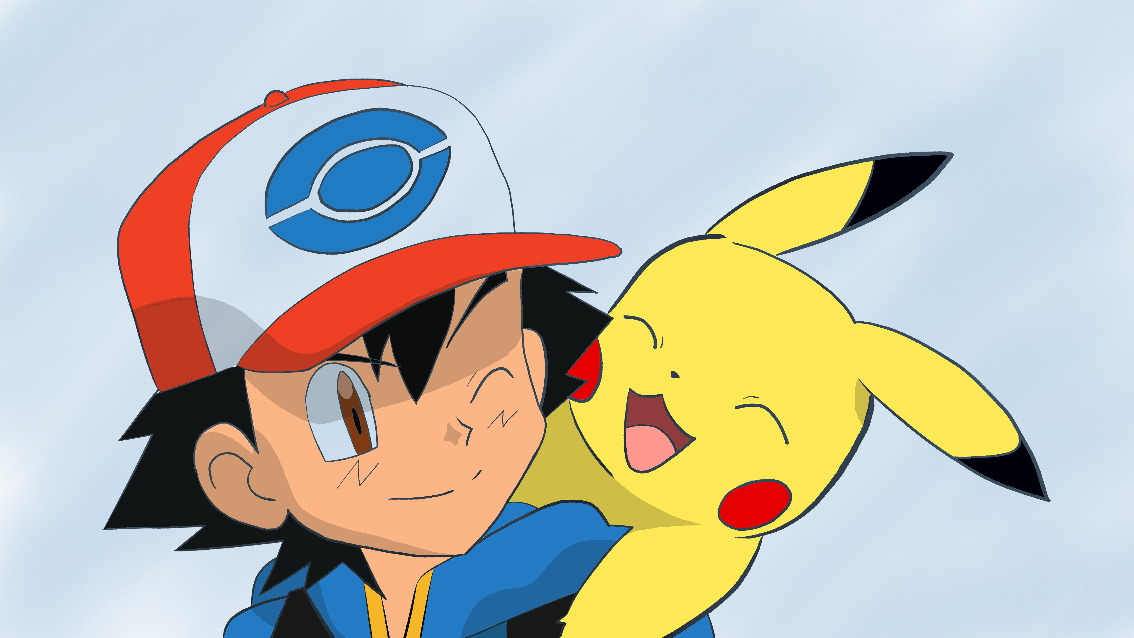 Ash Ketchum and Pikachu from the Pokémon series