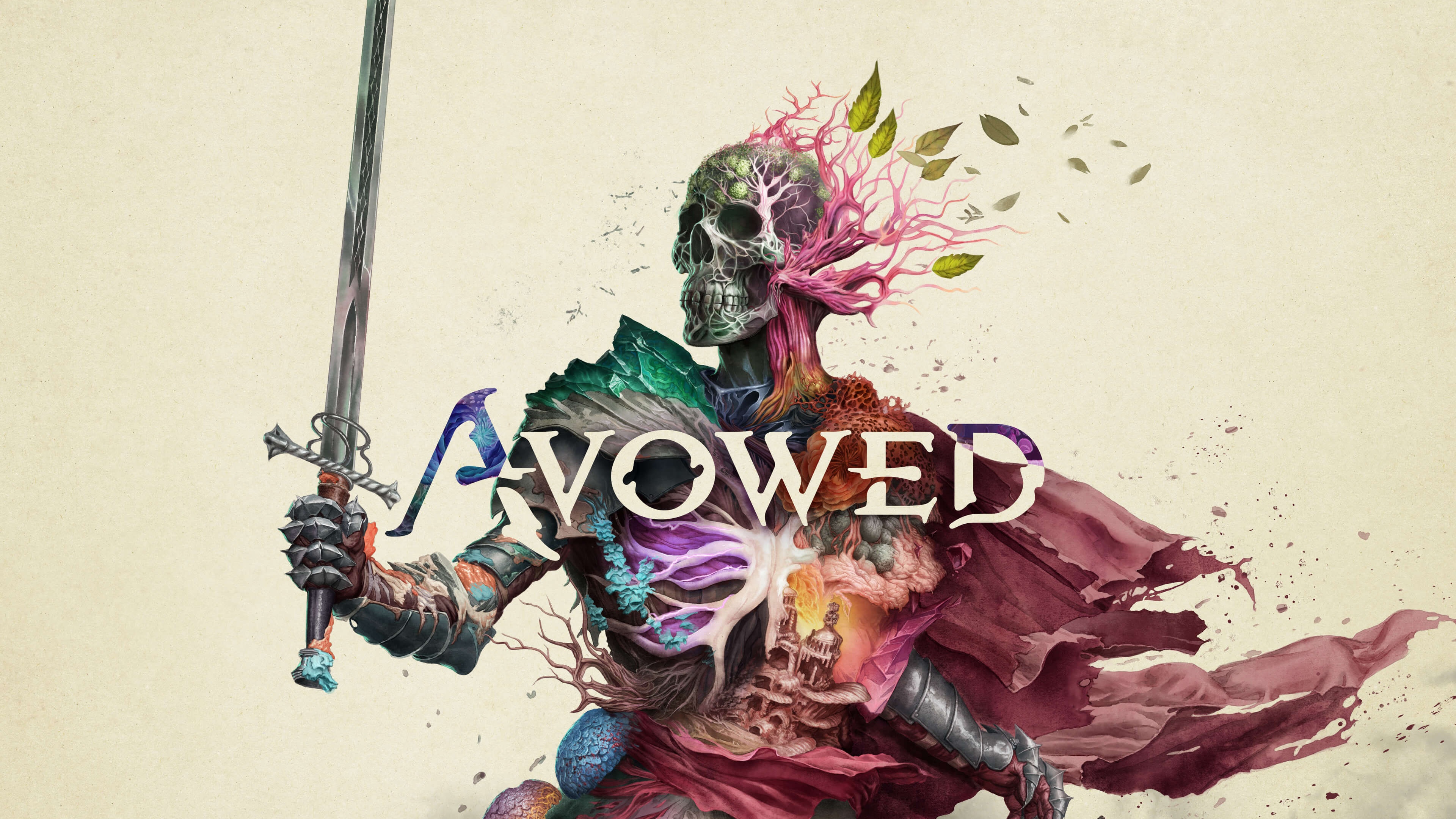 Official concept art from the game Avowed featuring the Envoy in the fantasy world of Eora.