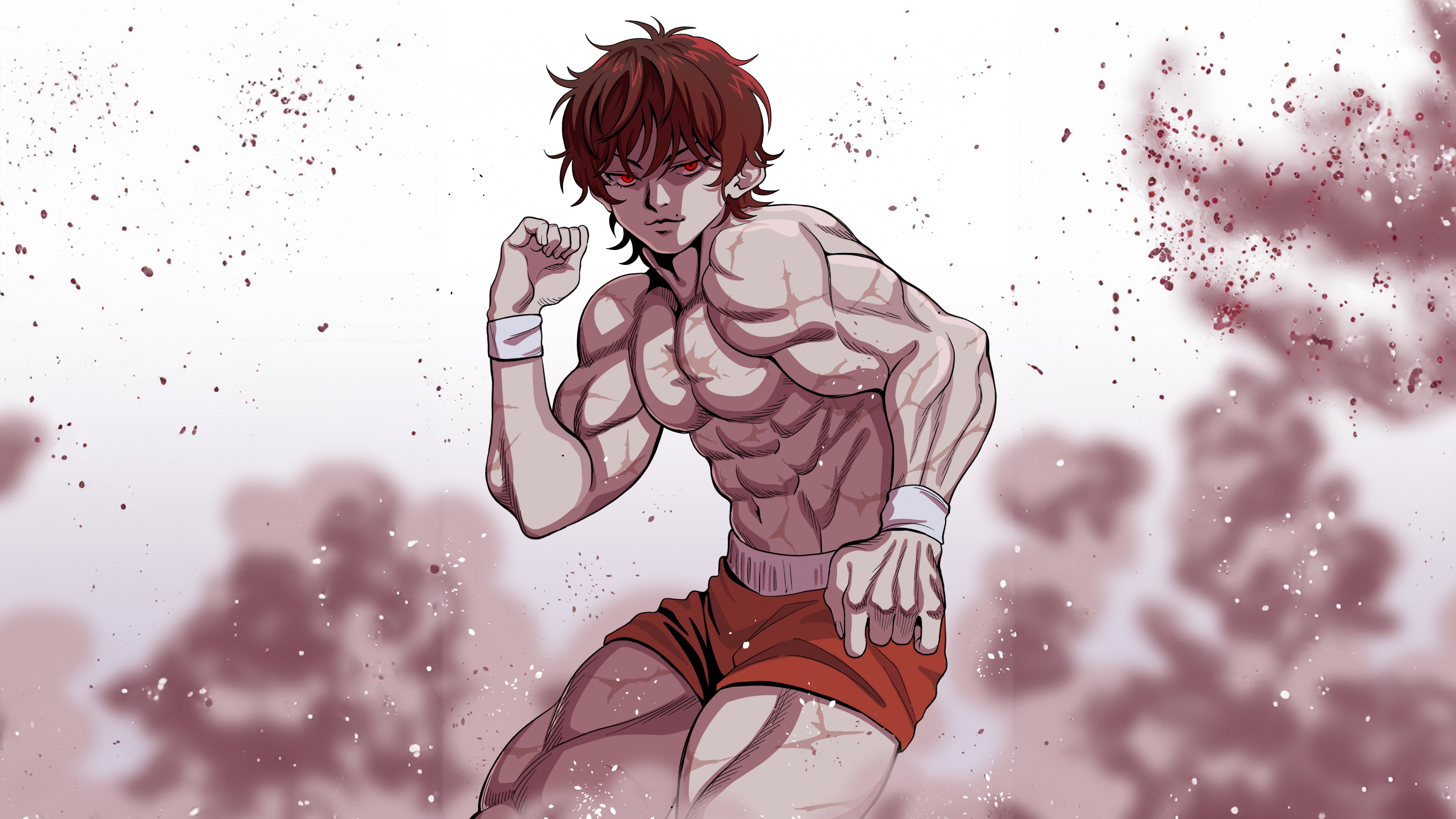 Detailed 5K artwork of Baki Hanma from the anime Baki the Grappler