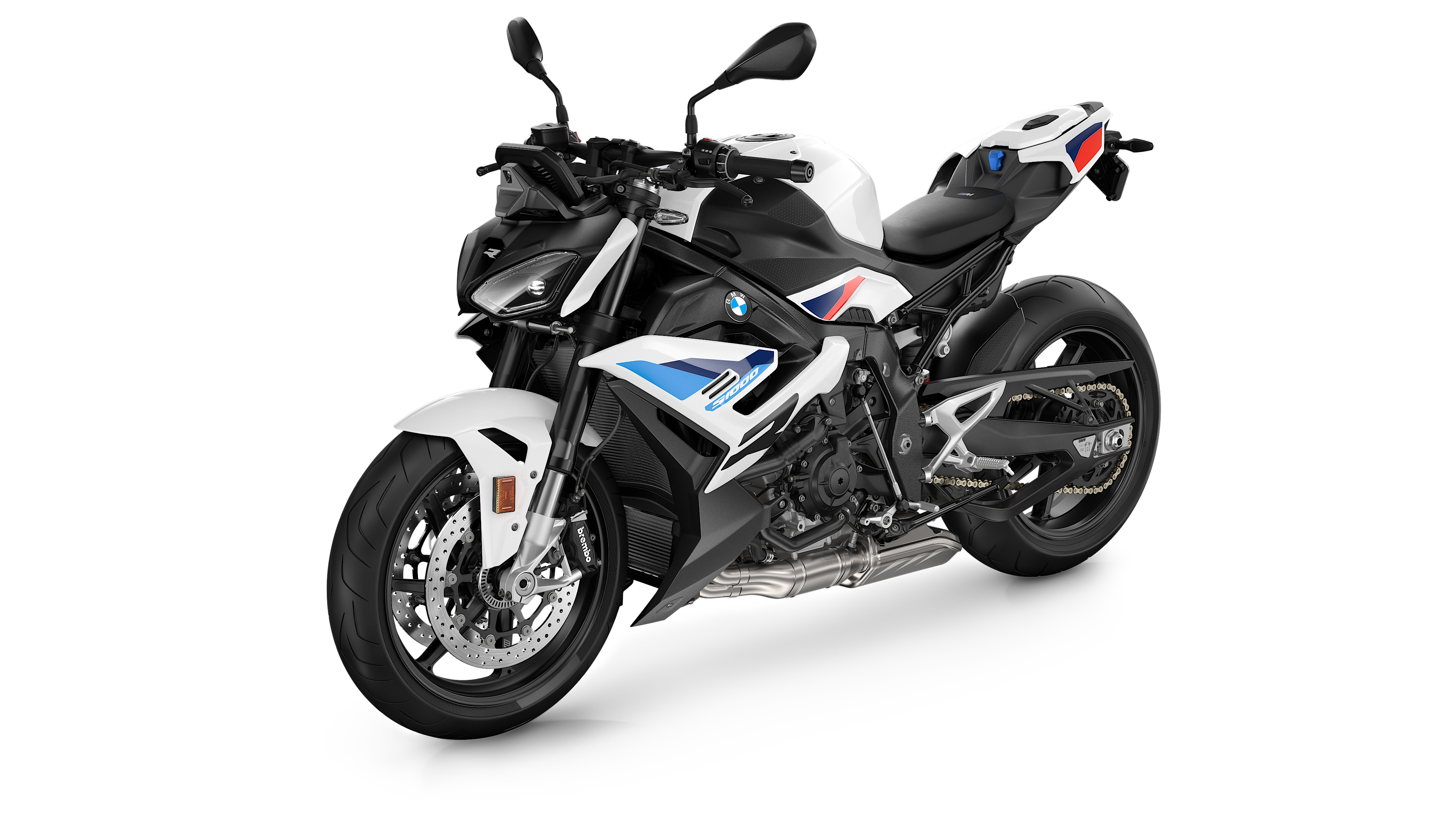 BMW S1000R naked sportbike isolated on a white background