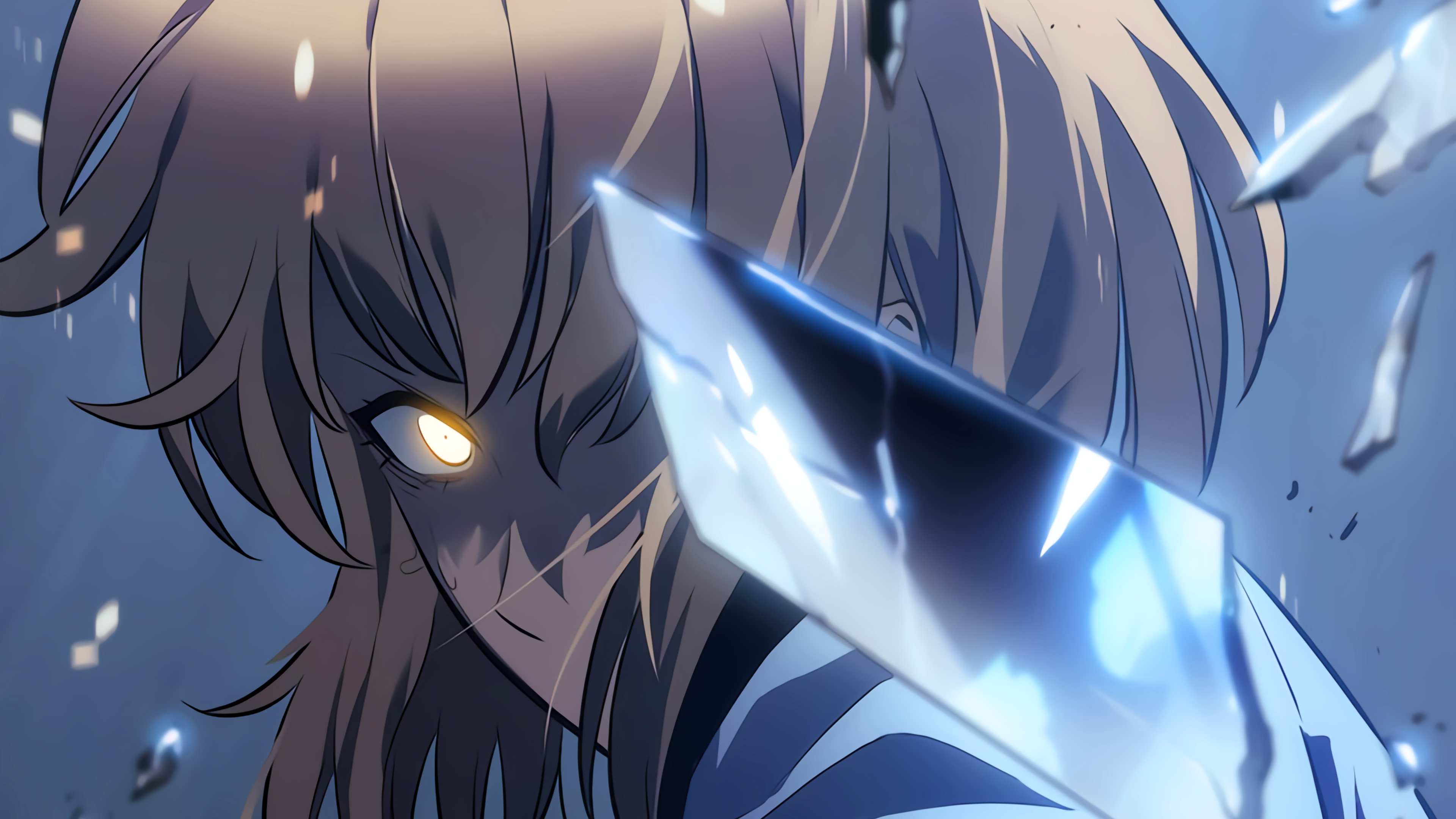 Cha Hae-in from Solo Leveling in anime style