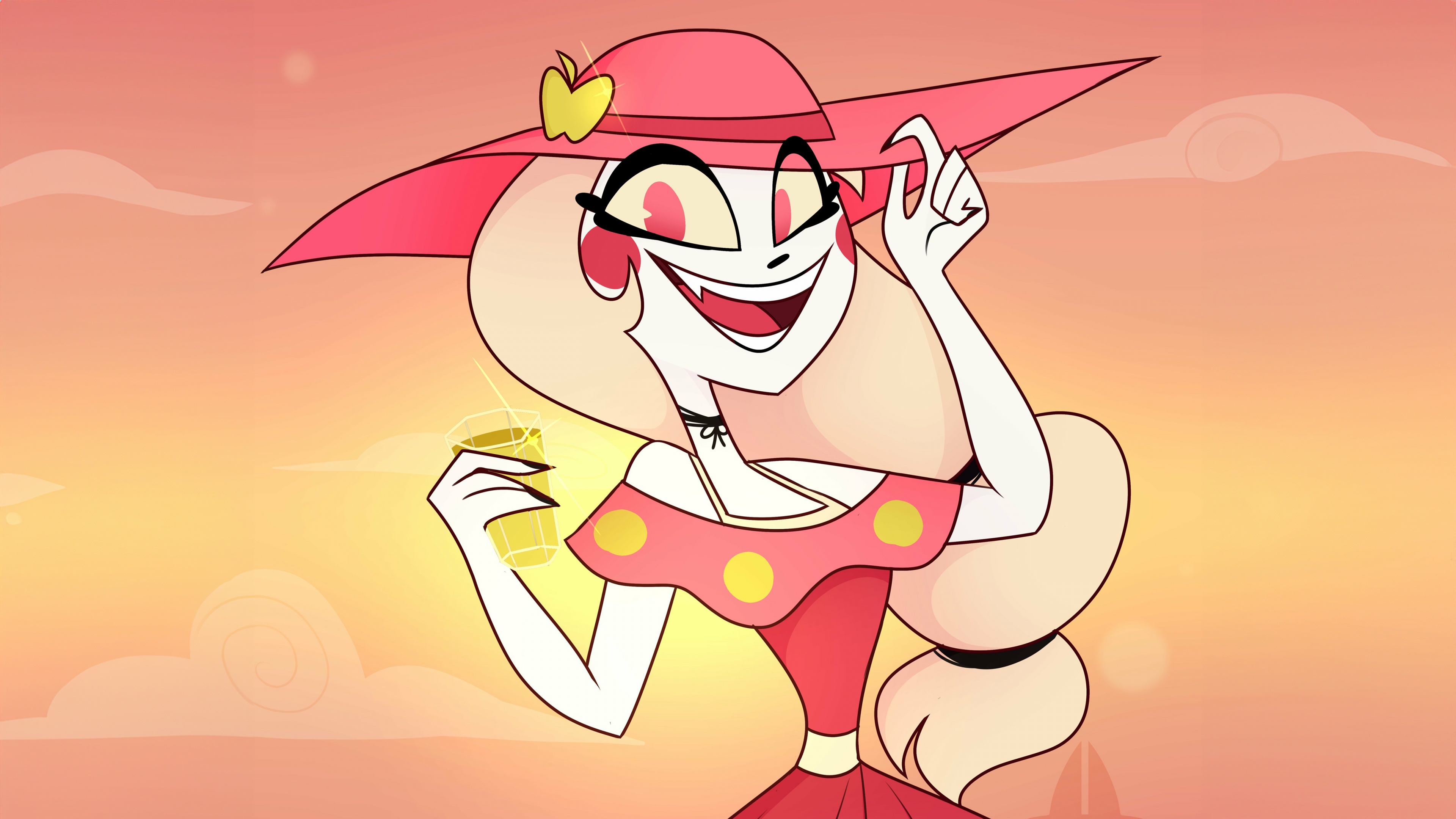 A high-detail, high-resolution portrait of Charlie Morningstar from the Hazbin Hotel animated series.