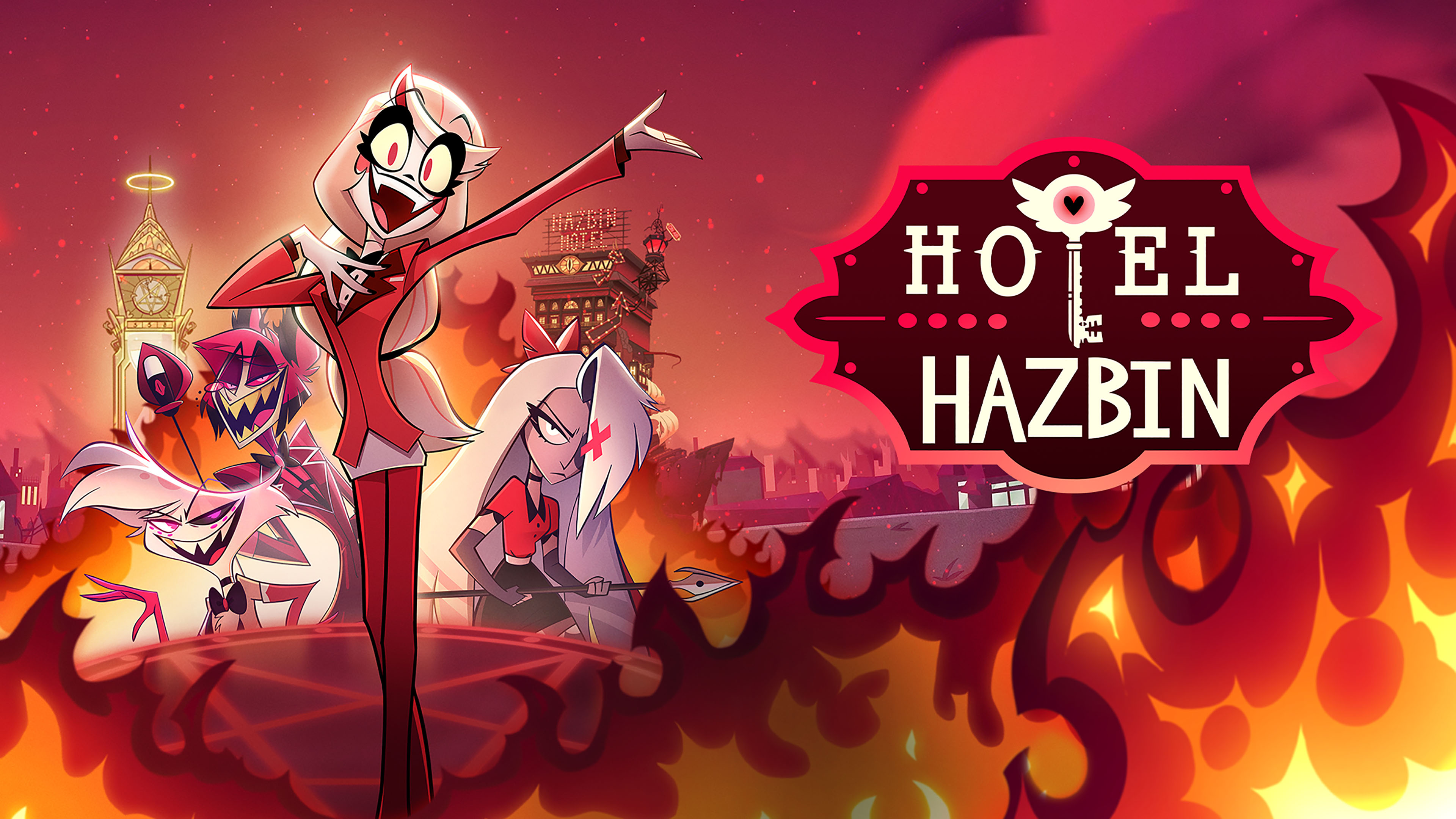 An official-style portrait of Charlie Morningstar from Hazbin Hotel.