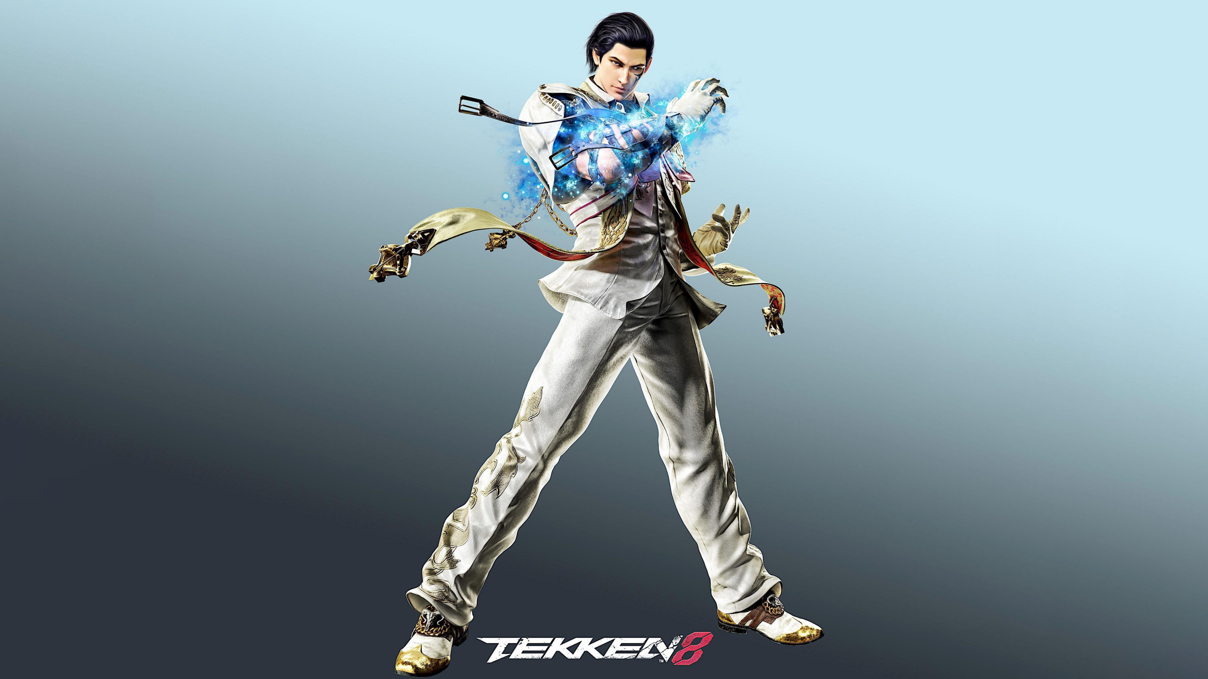 A highly detailed, 8K resolution close-up of Claudio Serafino from the game Tekken 8.