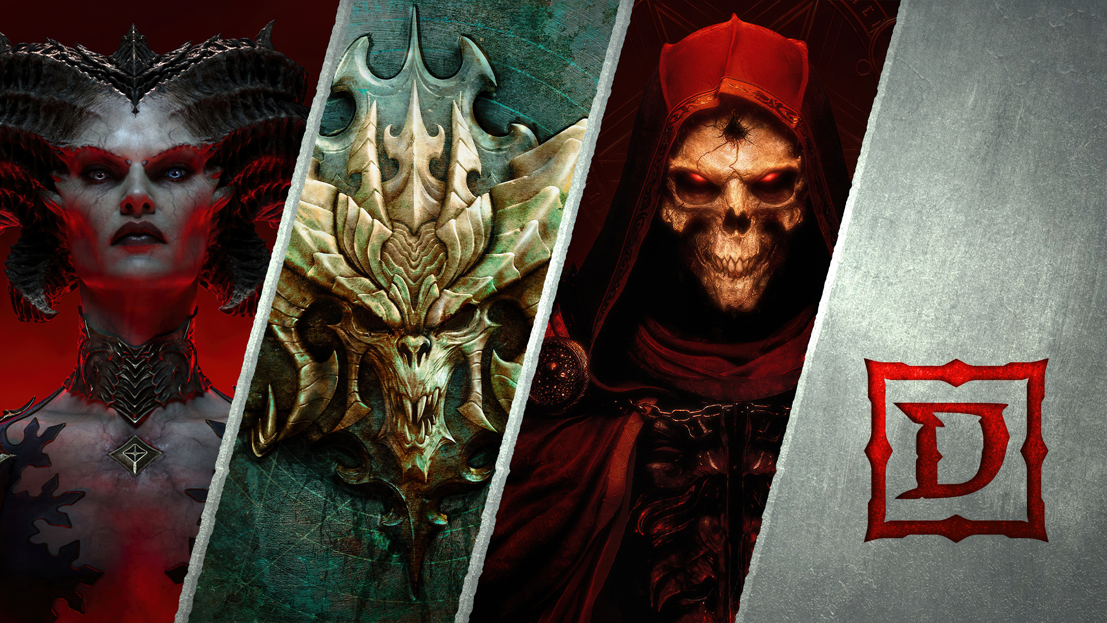 A battle-hardened warrior in heavy gothic armor standing in a dark, misty environment, inspired by the Diablo series.