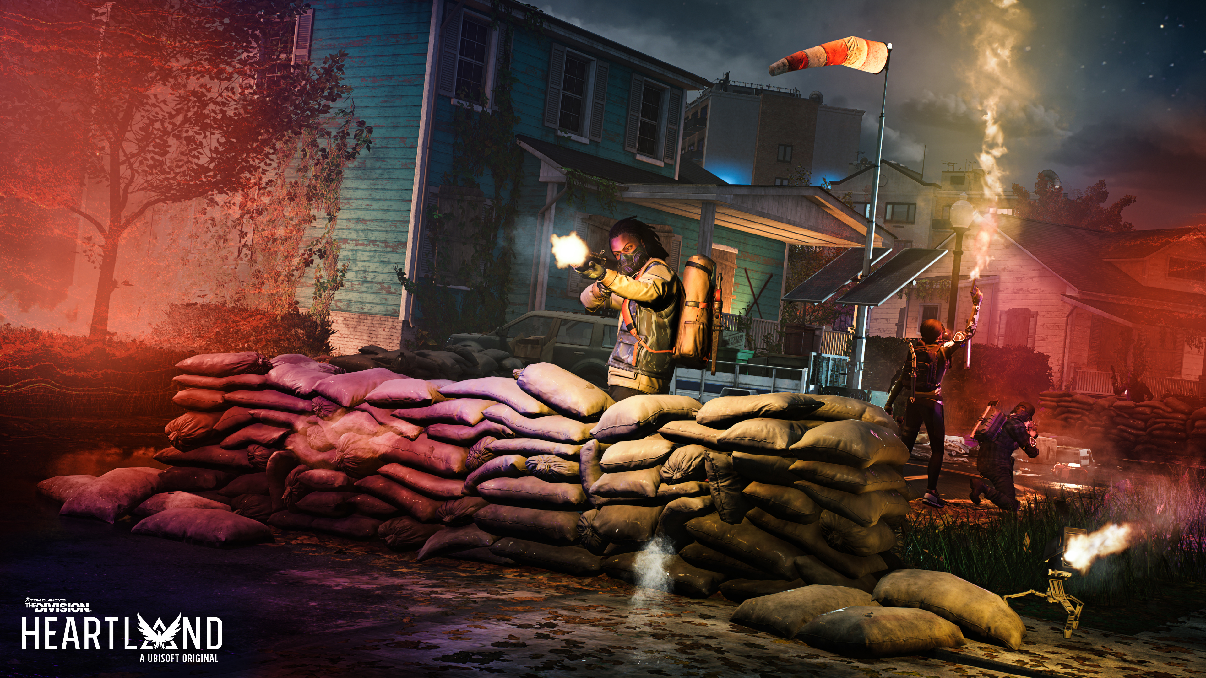 A Division Agent from Tom Clancy's The Division Heartland wearing tactical gear in a desolate urban setting.