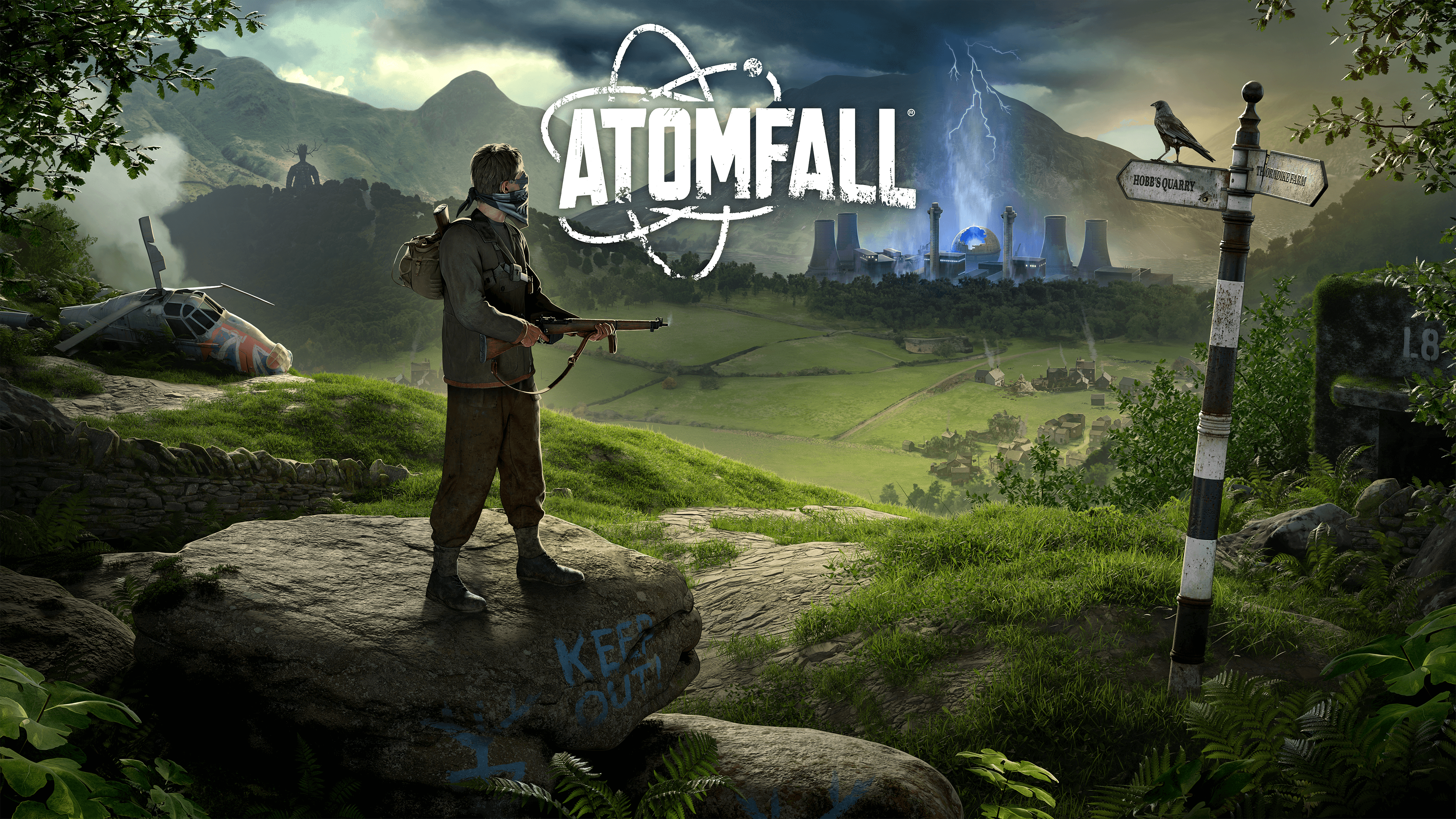 Key art for a 2025 survival game featuring a lone explorer in a desolate, atmospheric environment.