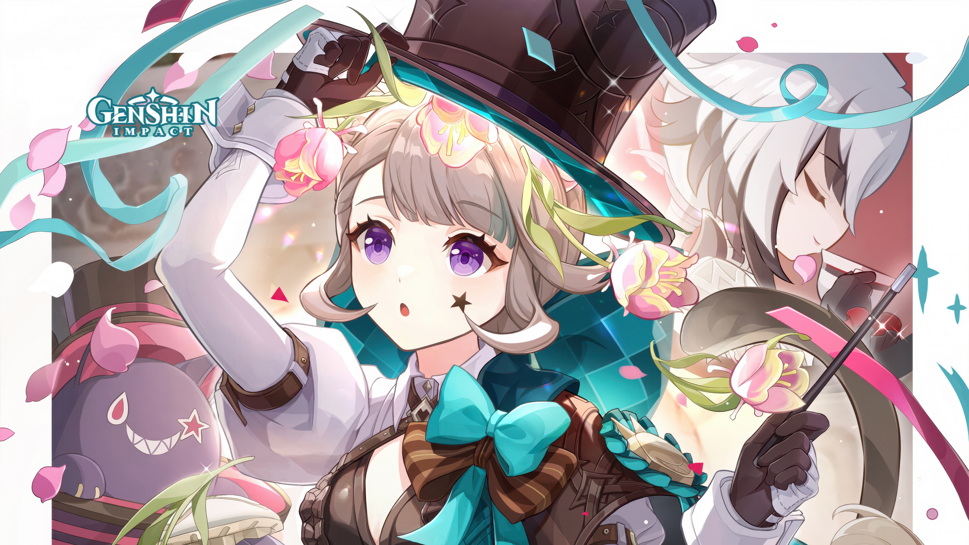 Detailed 5K anime girl portrait in Genshin Impact art style