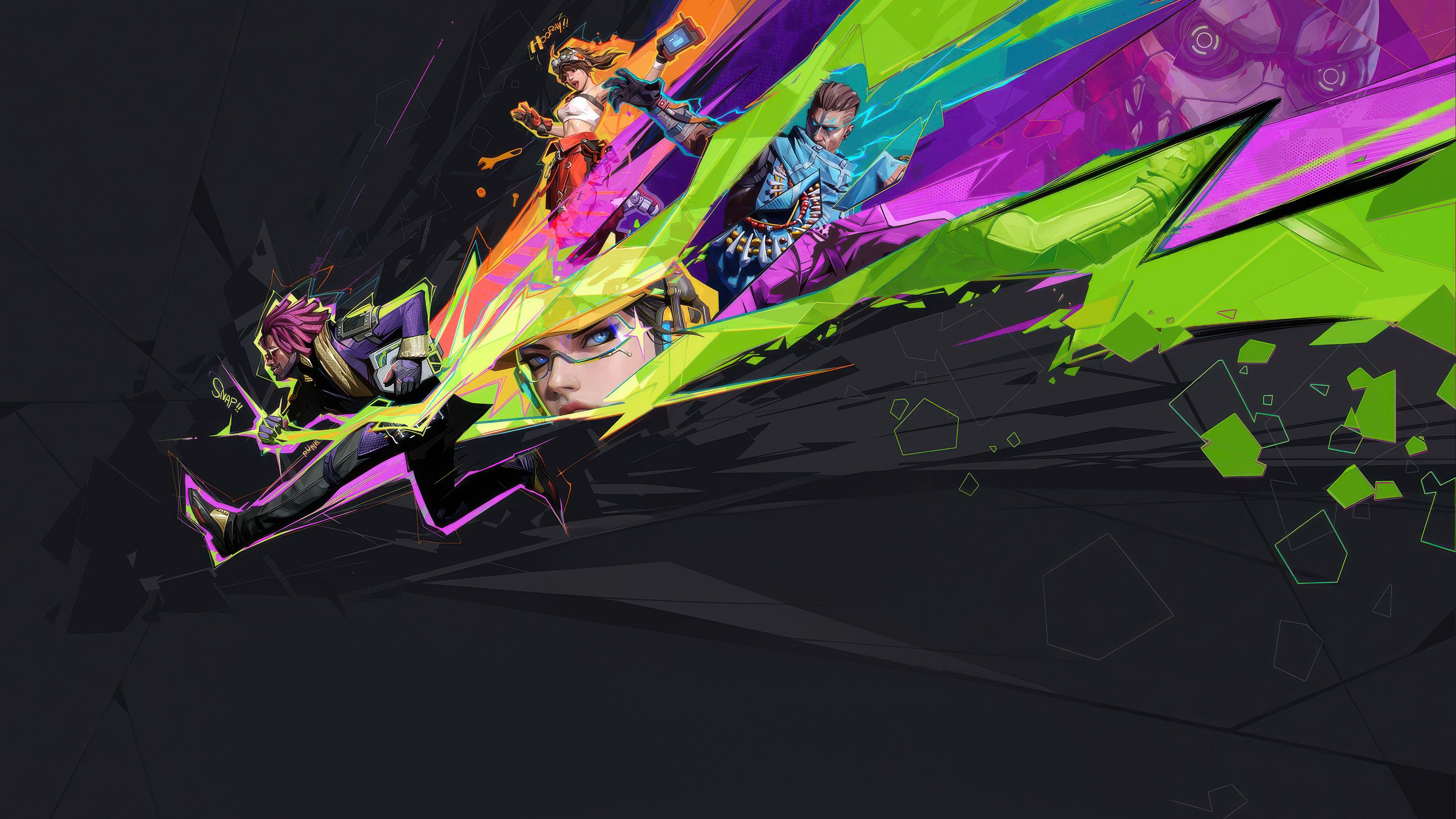 A stylized character from the game FragPunk featuring neon accents and tactical gear, set against a dark, moody background.