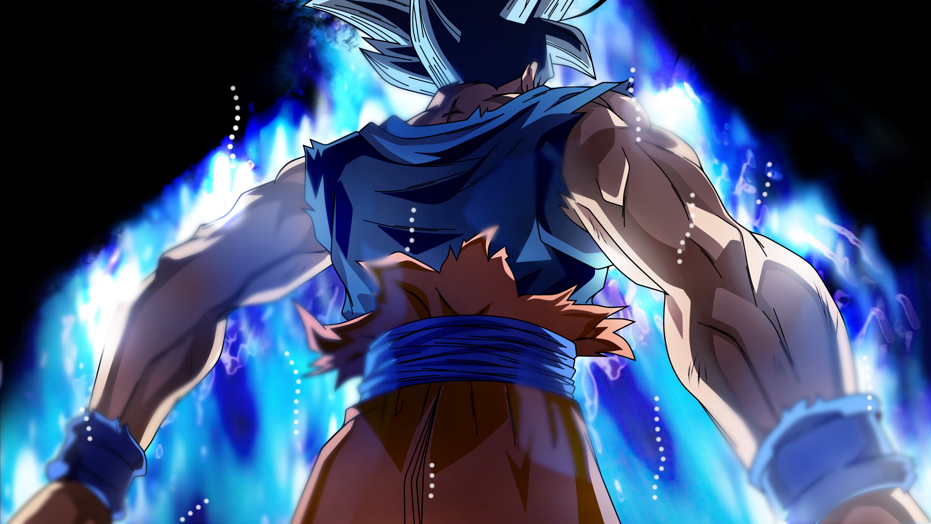 Goku in his Ultra Instinct Omen form from Dragon Ball Super