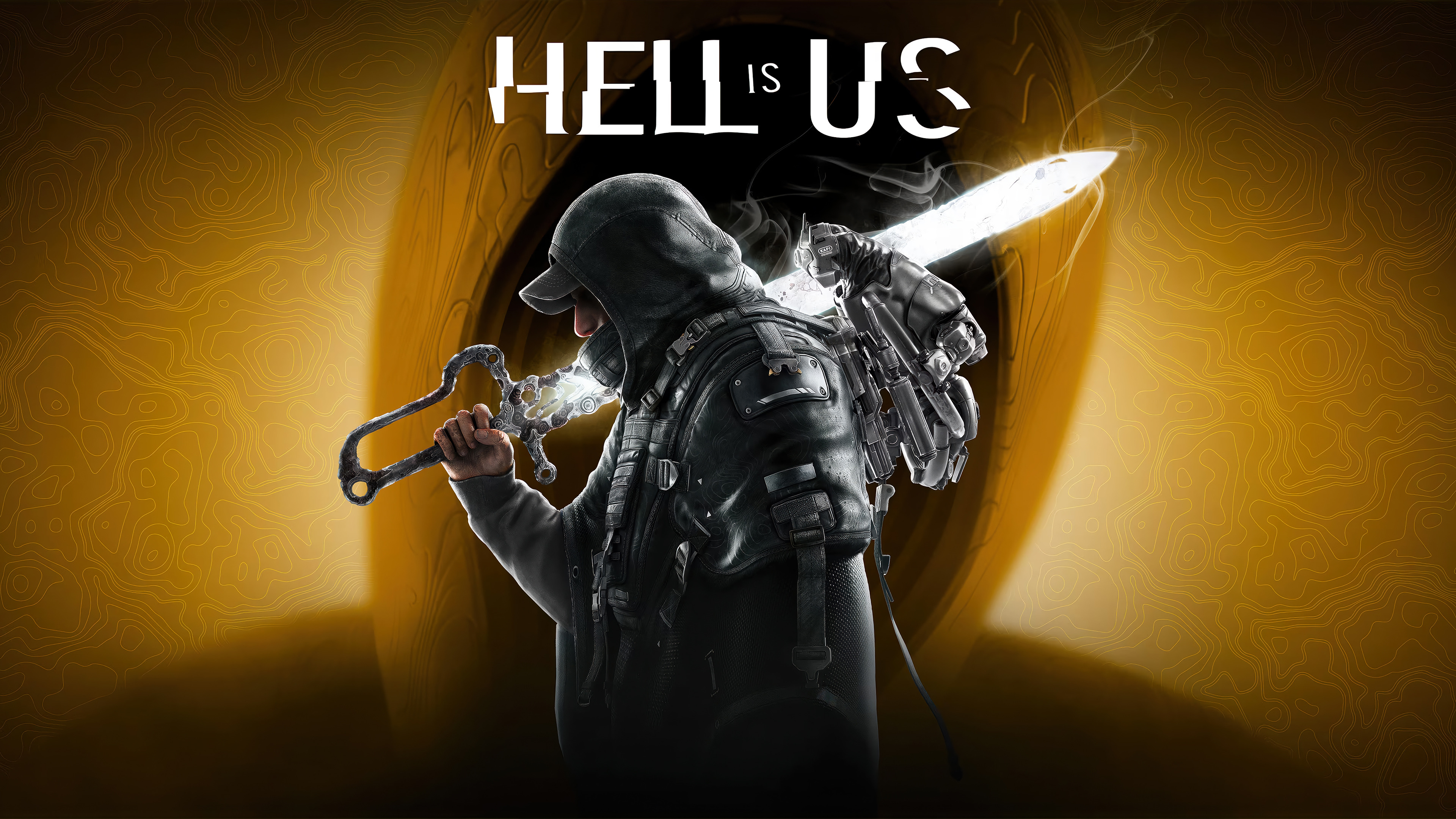 The protagonist from the game Hell Is Us standing in a dark, atmospheric, and mysterious landscape.