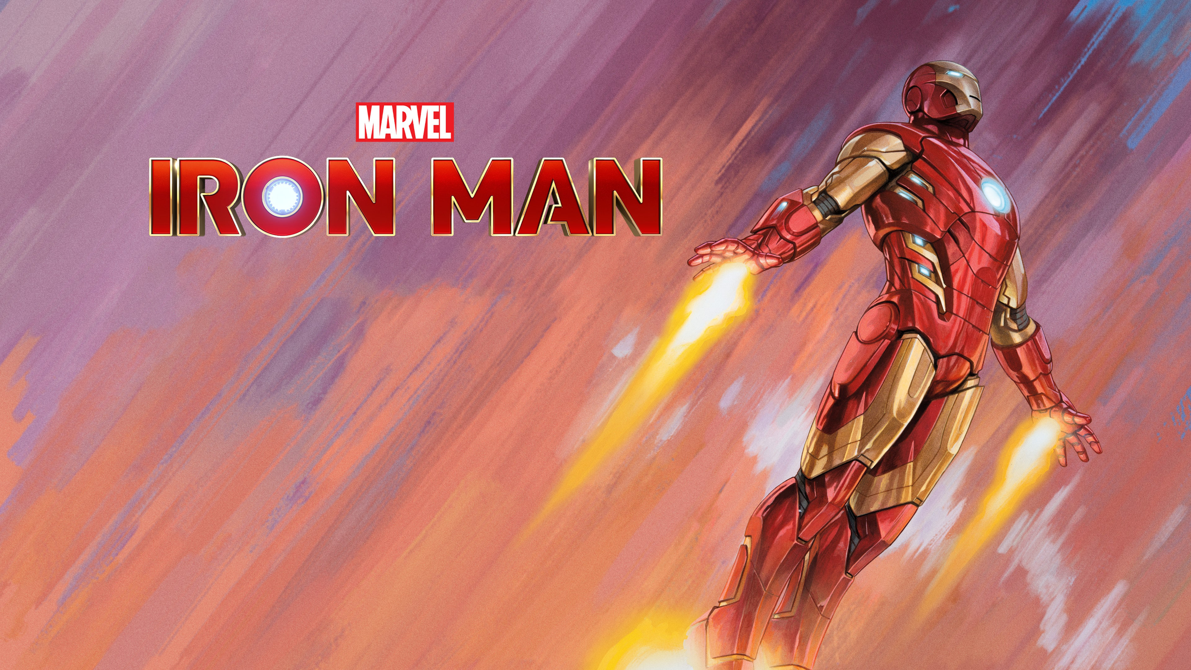 A high-tech virtual reality gaming view featuring Iron Man's armored HUD and weaponry from the Marvel universe.