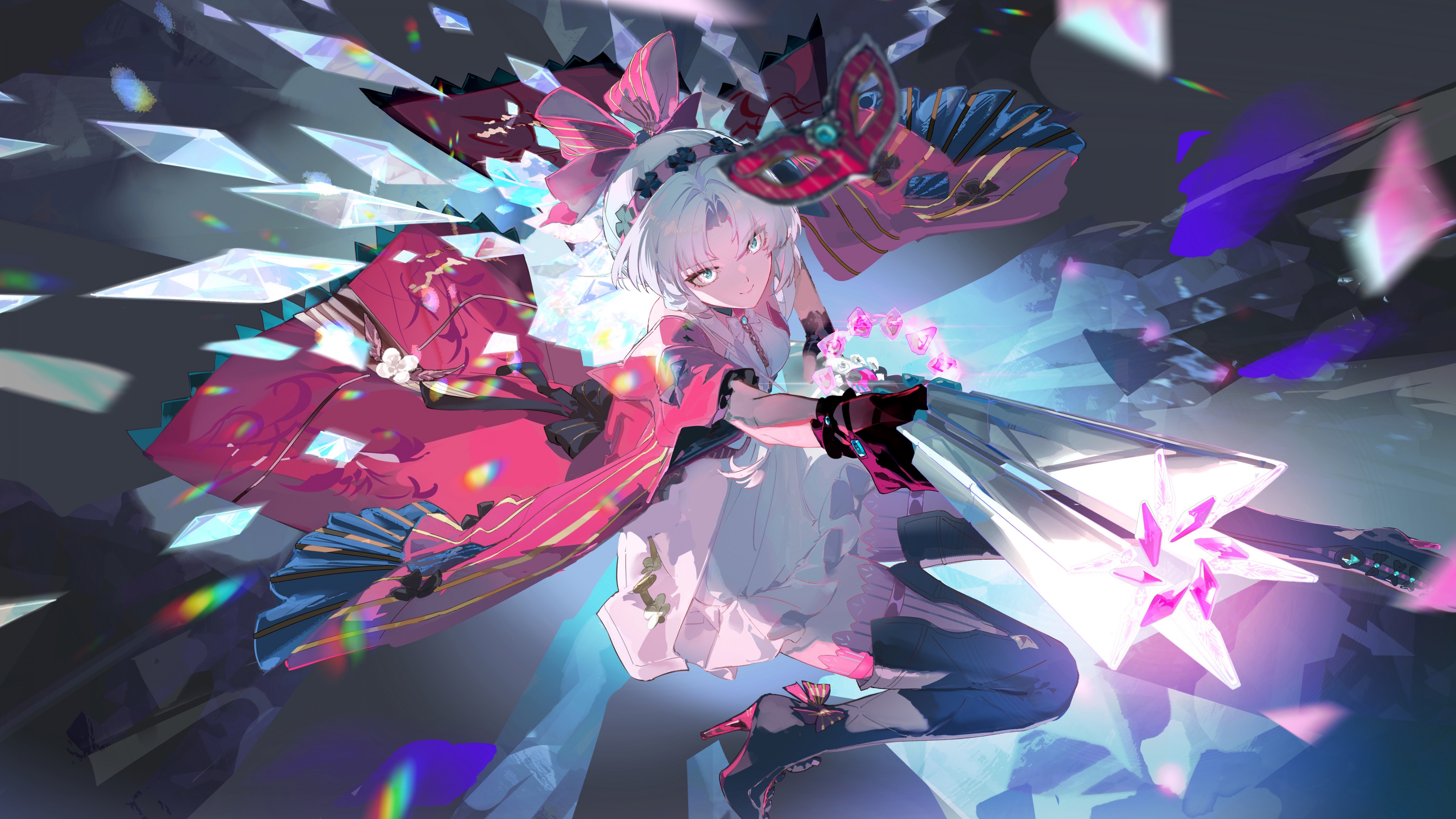 High-resolution 5K digital art of Jiyan from Wuthering Waves, showcasing detailed armor and cinematic lighting.