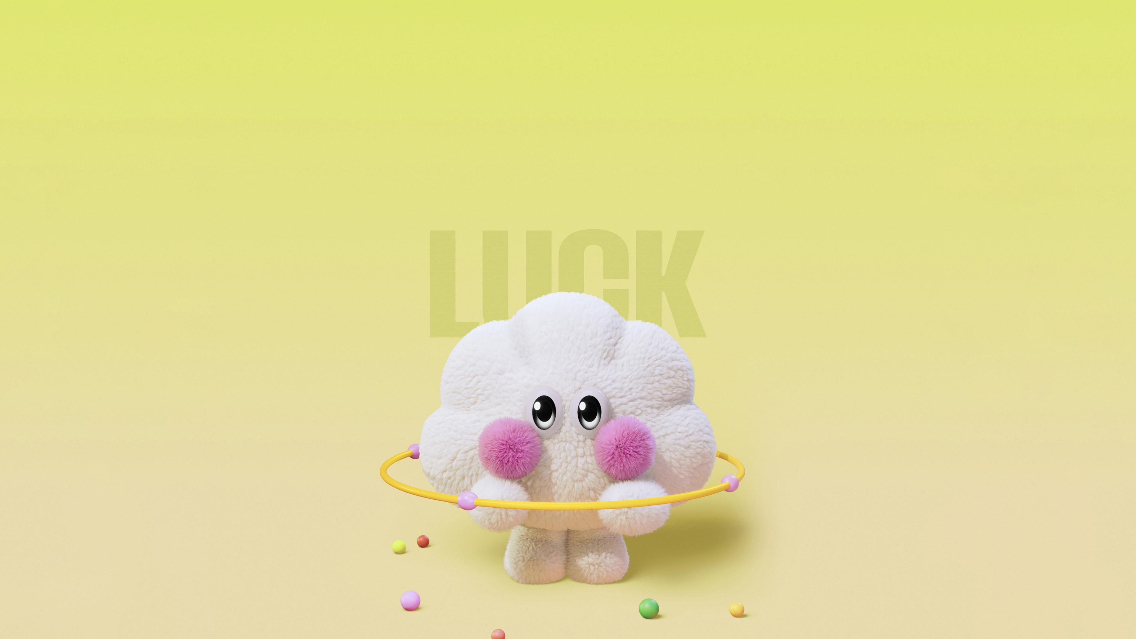 A cute, chubby-cheeked cartoon mascot character featuring a bright yellow gradient background and the Honor Magic V Flip 2 smartphone.