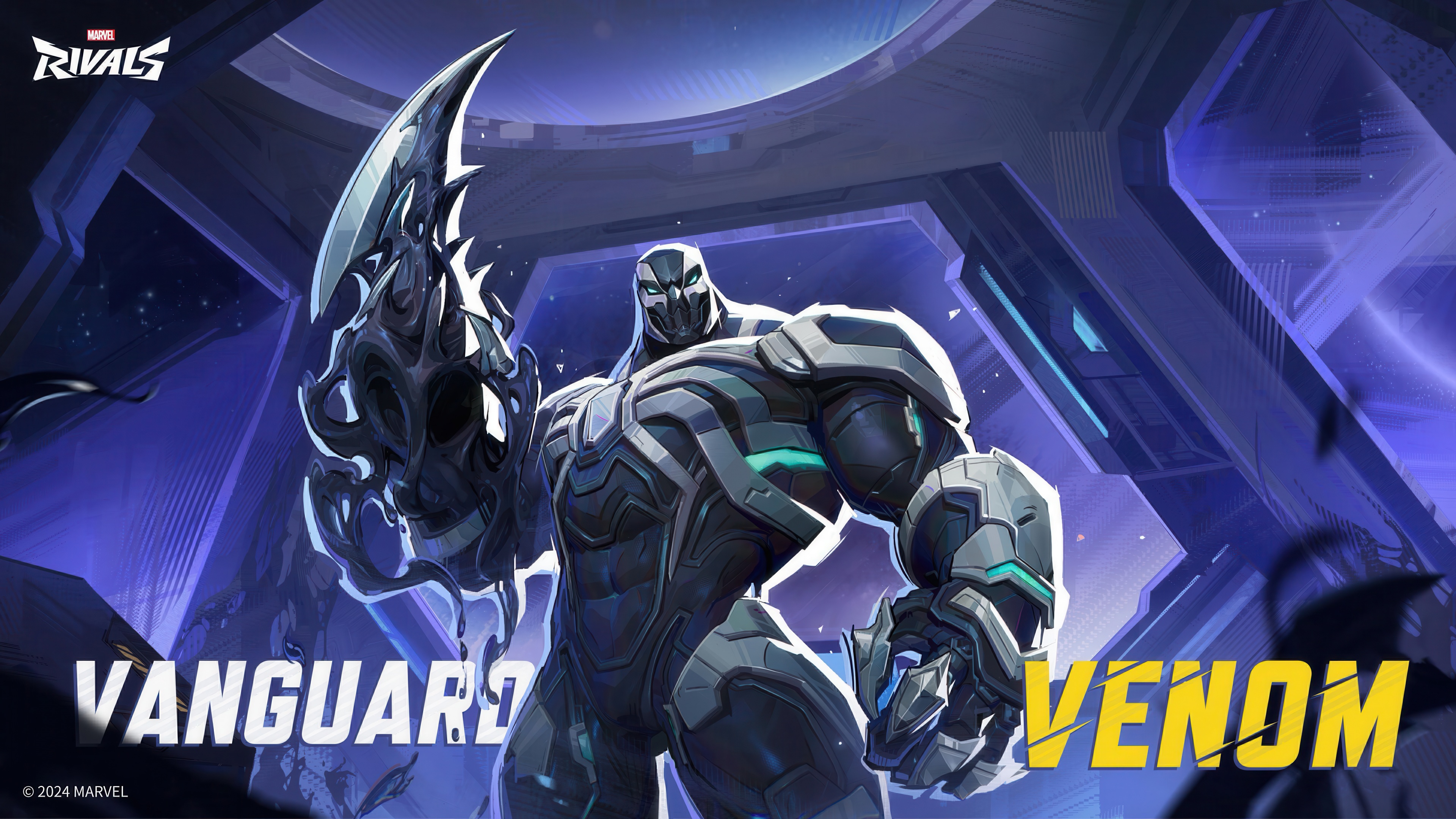 A high-definition, cinematic gameplay screenshot from Marvel Rivals featuring intense superhero action and vibrant visual effects.