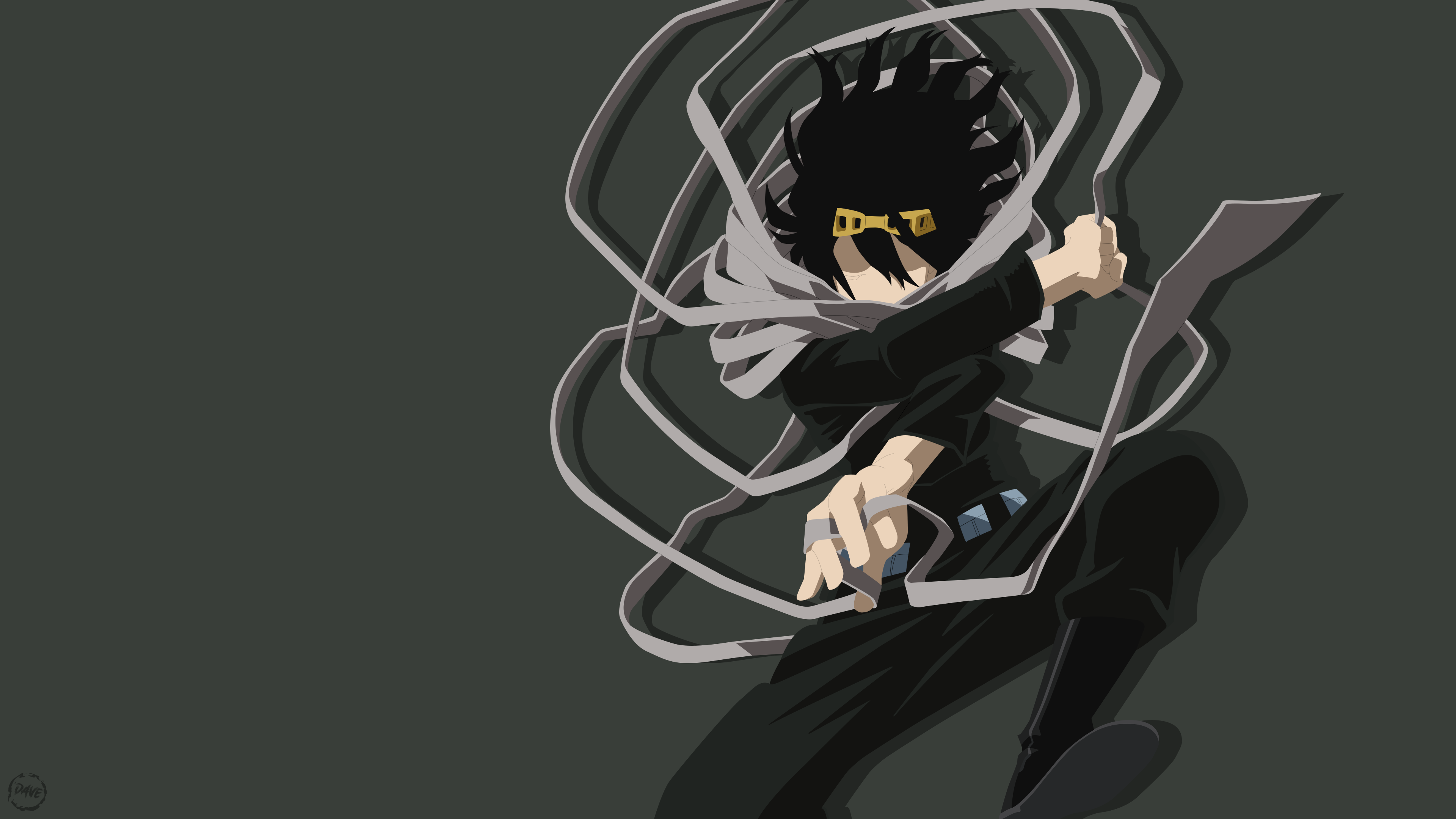 Anime character in My Hero Academia art style on a grey background