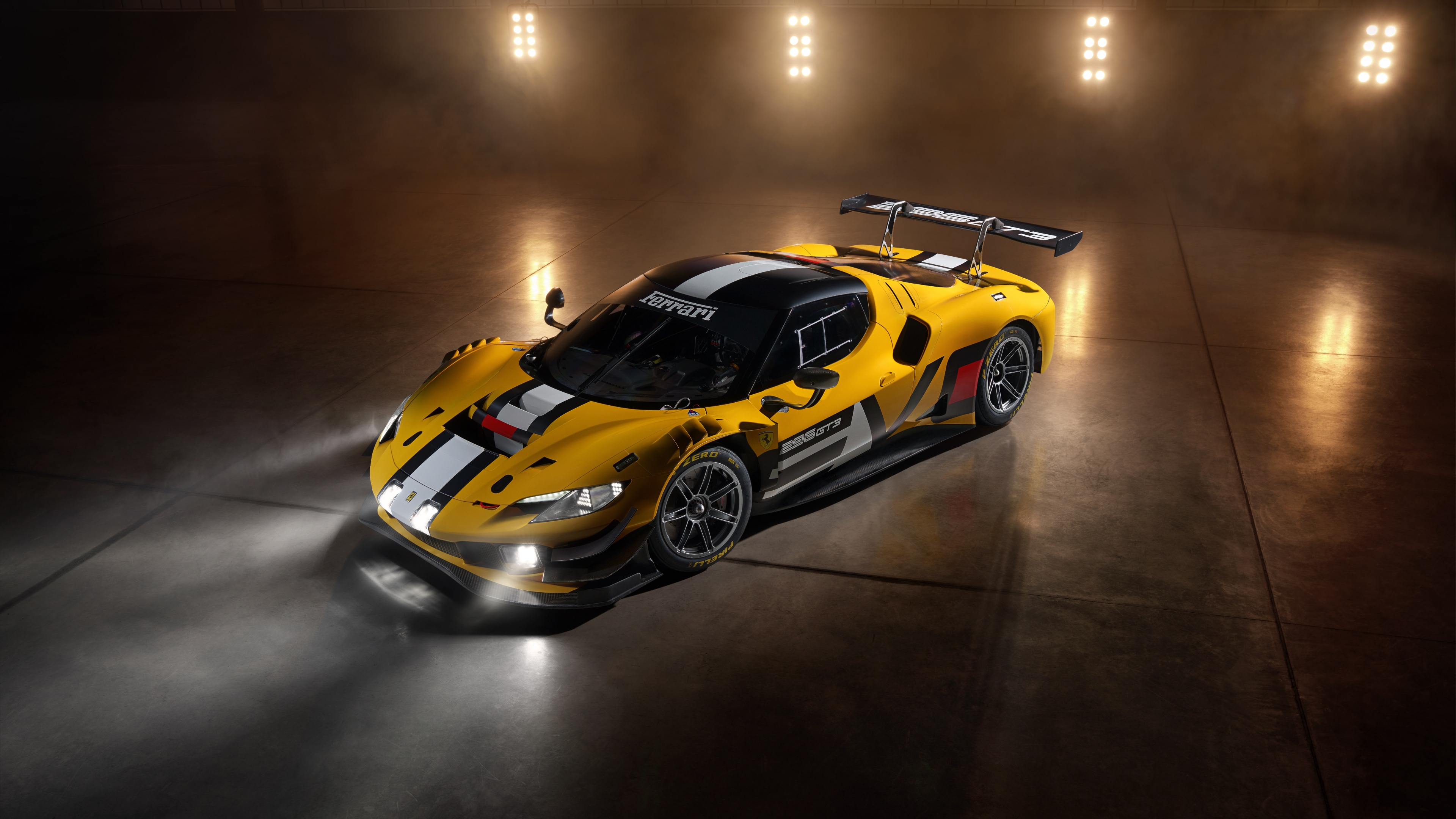 Sleek, aerodynamic racing cars in motion on a high-tech futuristic racing track.