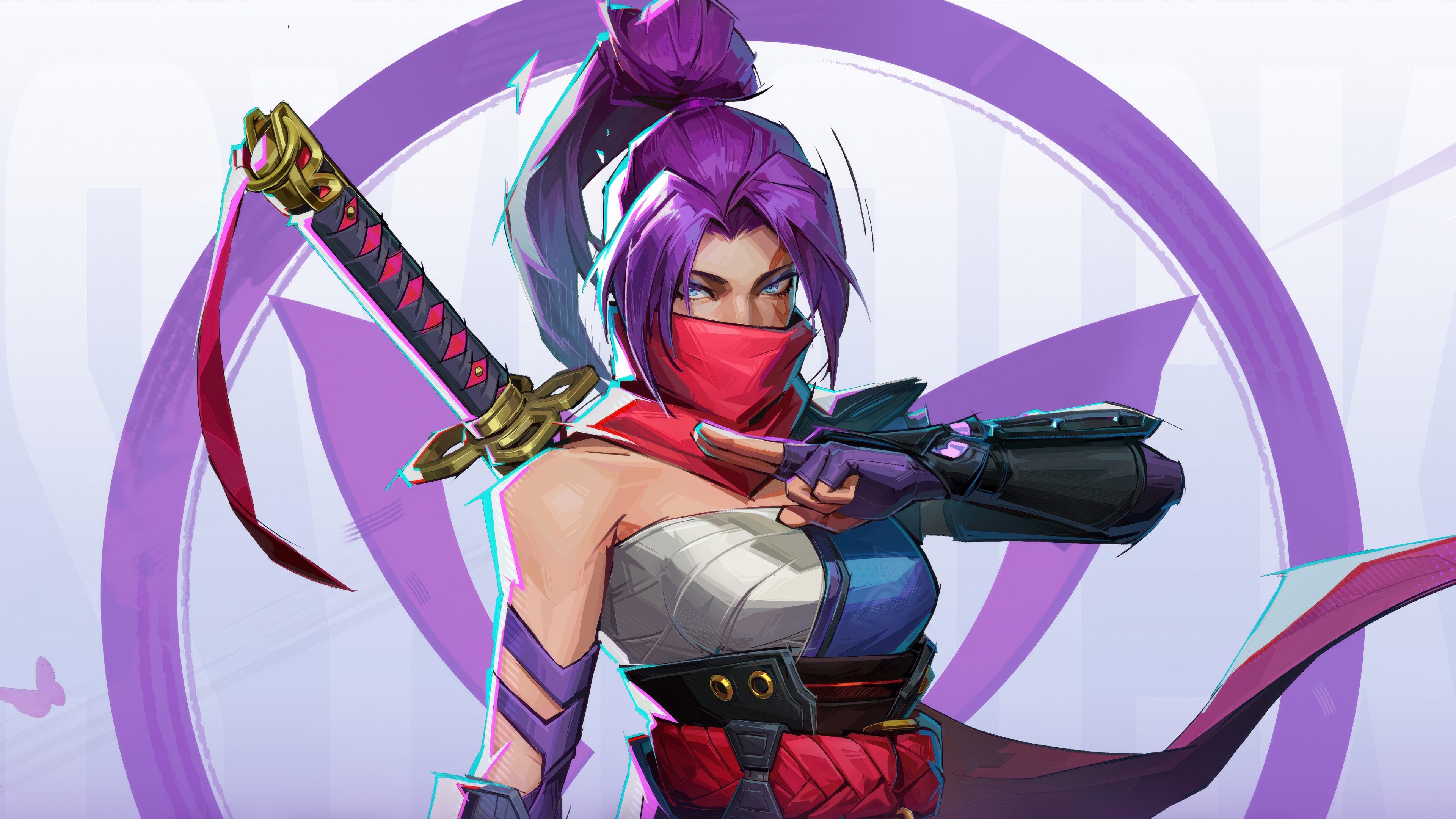 Psylocke from Marvel Rivals showcasing her psychic abilities and combat stance