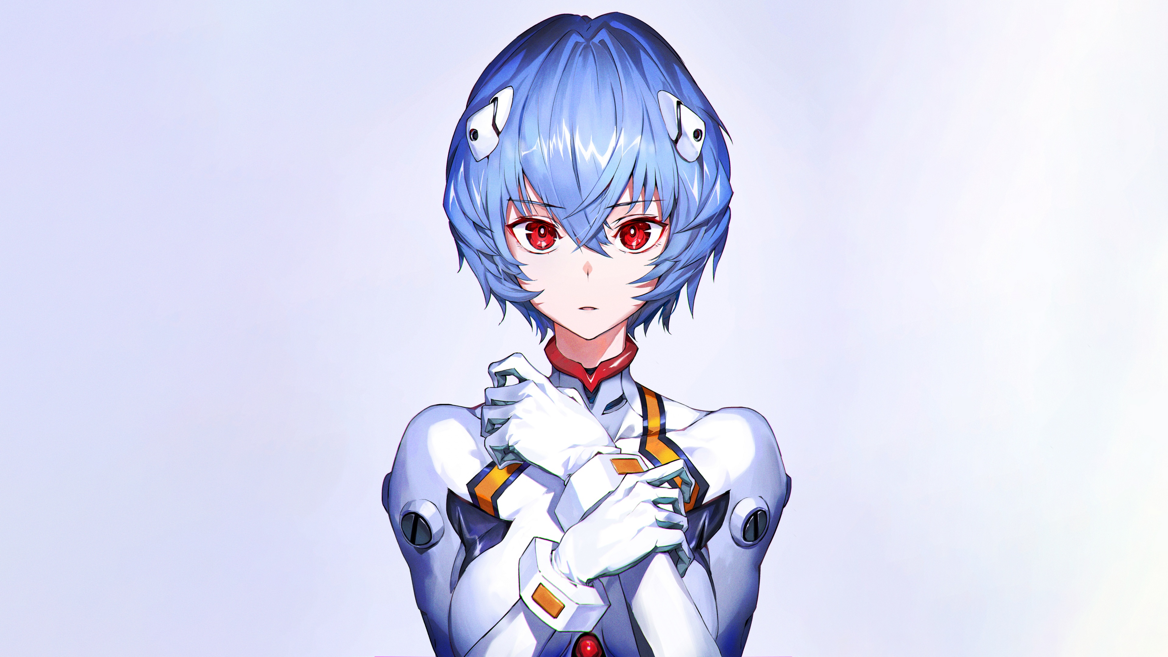 A high-detail portrait of Rei Ayanami from Neon Genesis Evangelion