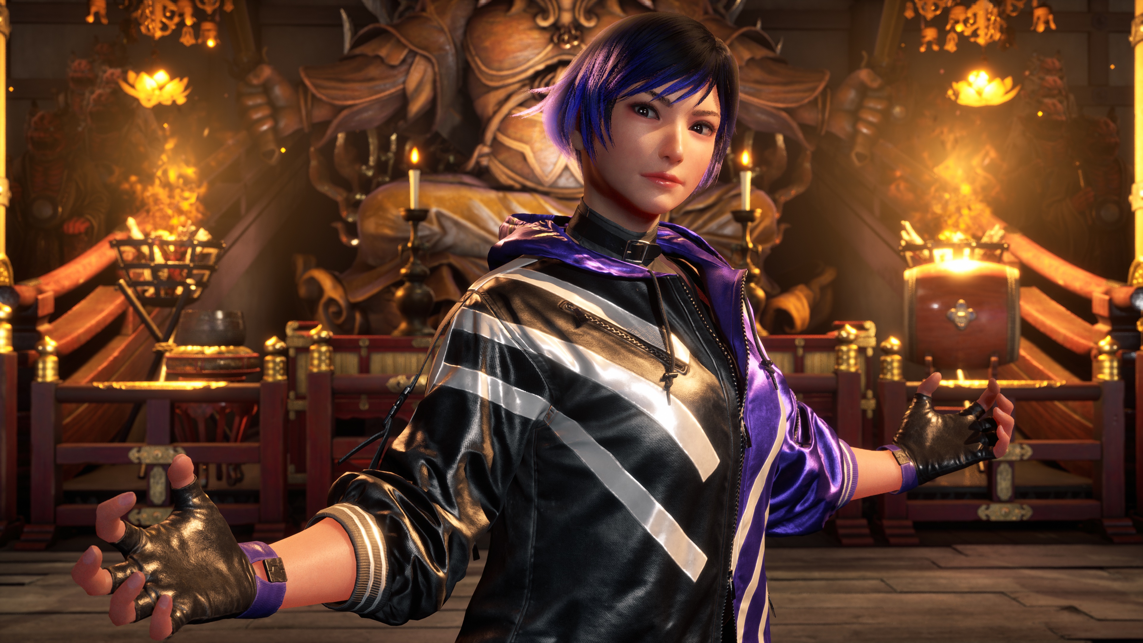 A detailed portrait of the character Reina from the video game Tekken 8.