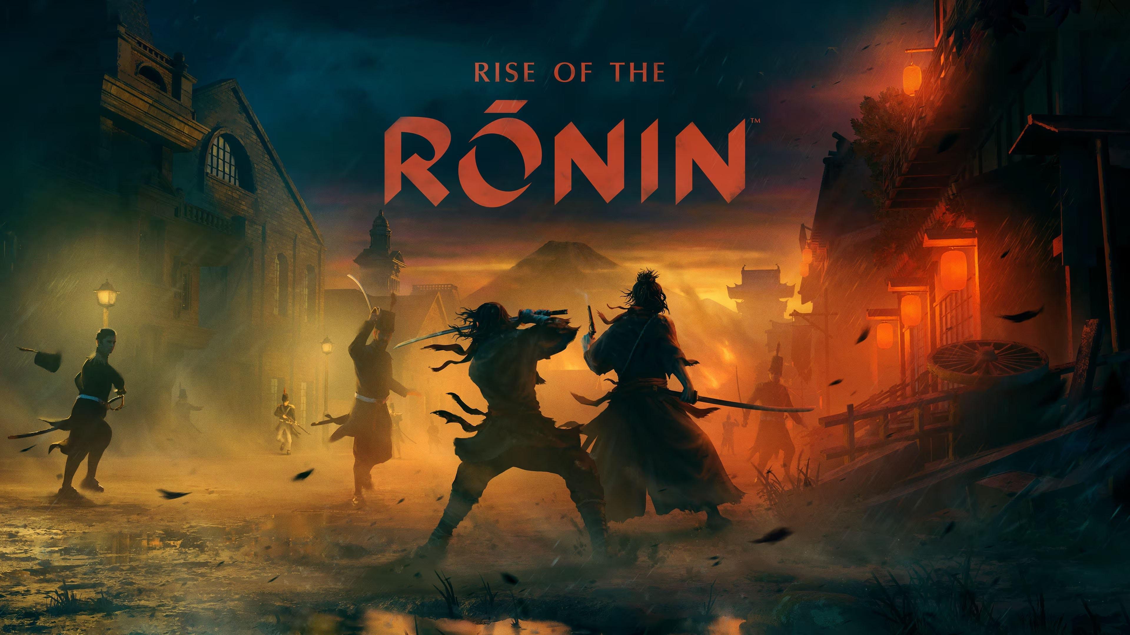 Cinematic key art of the protagonist from Rise of the Ronin, featuring a samurai-inspired character in a dramatic historical setting.