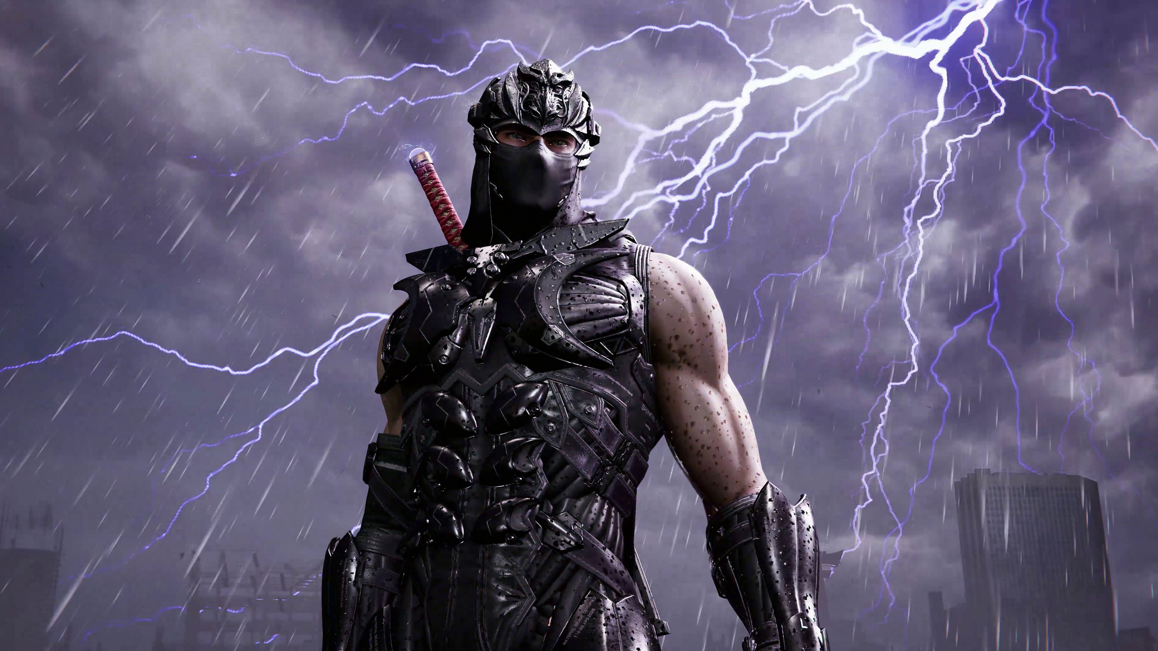 Ryu Hayabusa from the Ninja Gaiden series prepared for combat in Ninja Gaiden 4