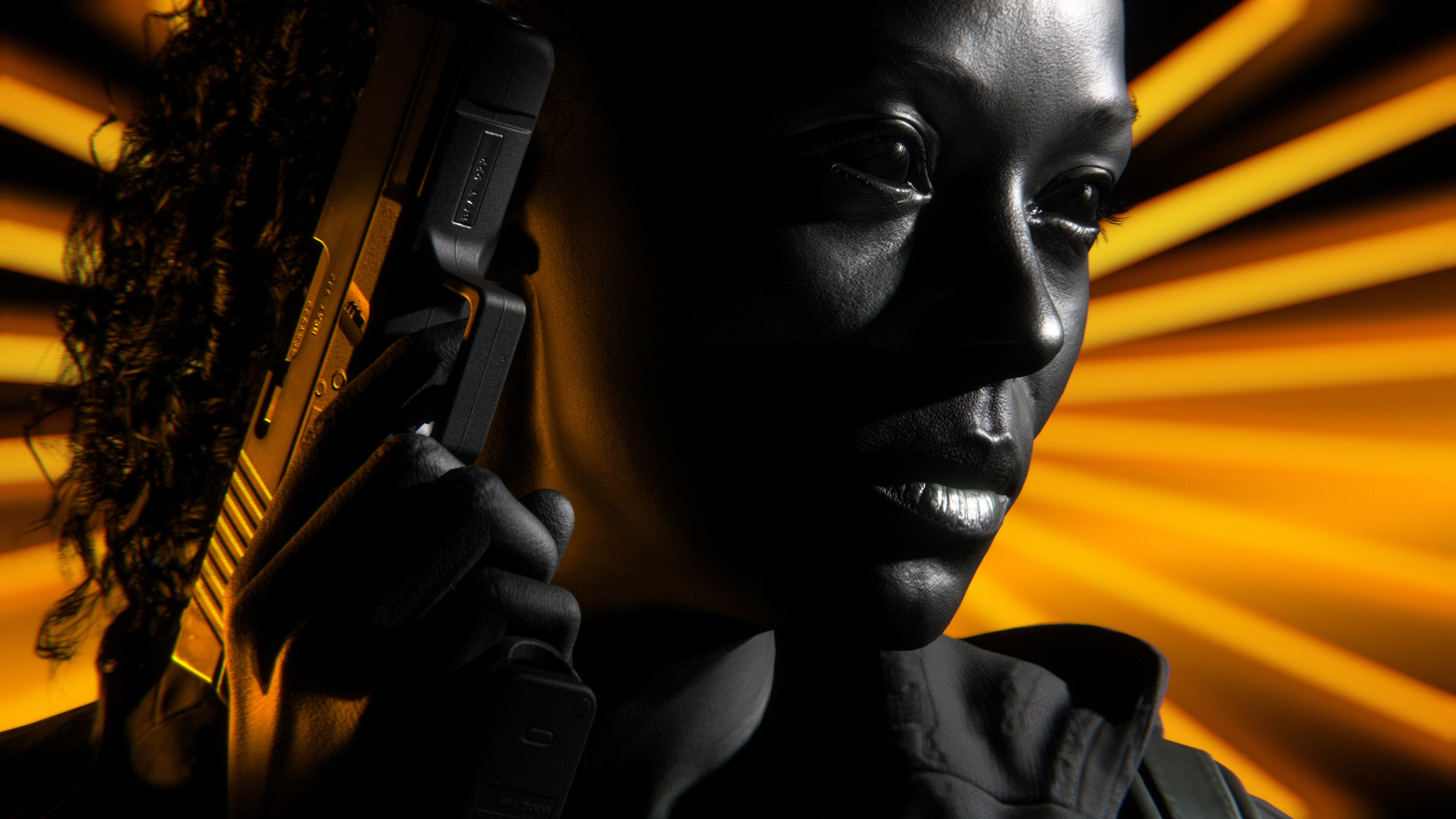 A detailed portrait of Saga Anderson from the video game Alan Wake 2.