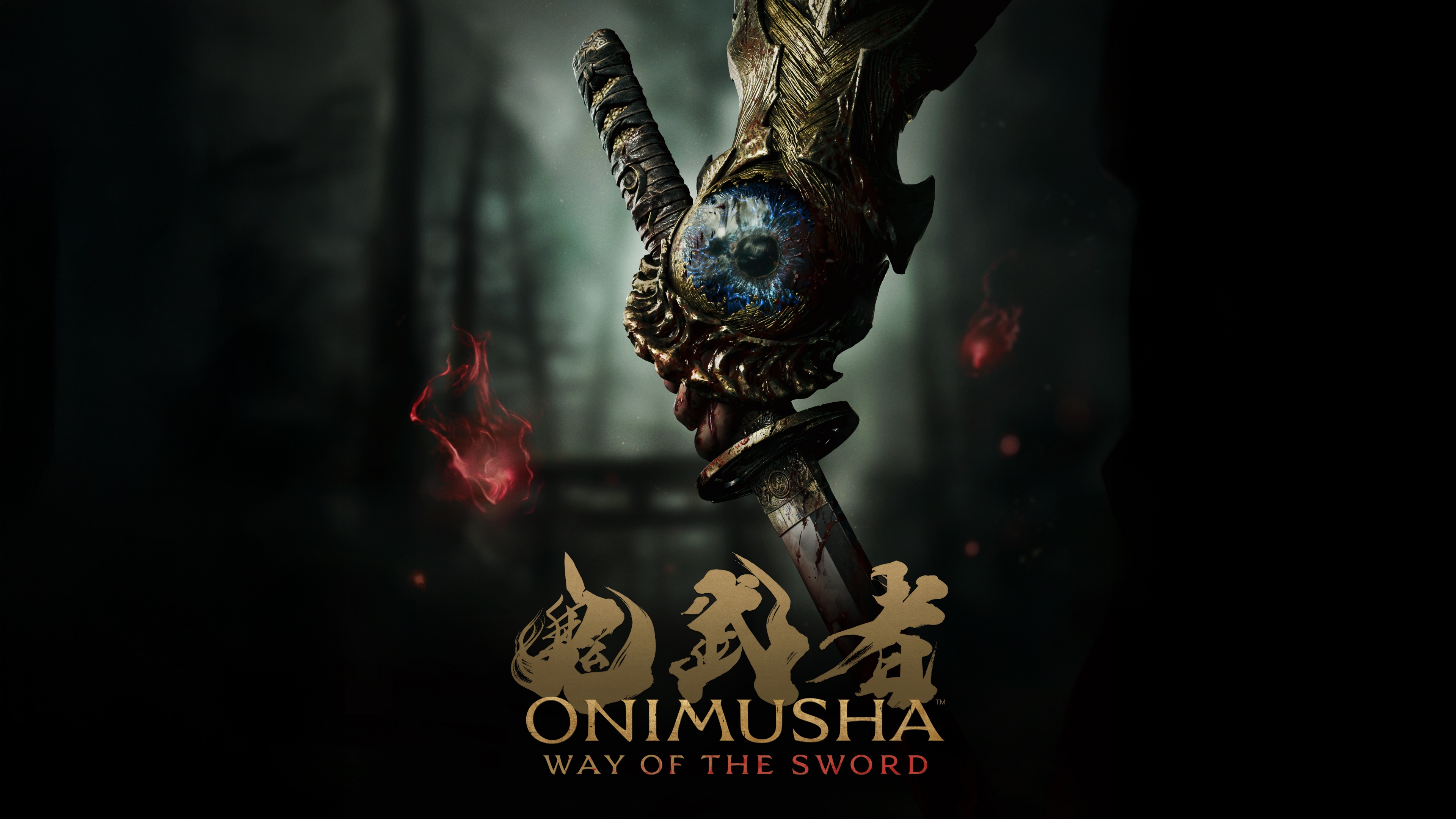 Cinematic key art of a warrior holding a katana, designed for next-gen gaming consoles.