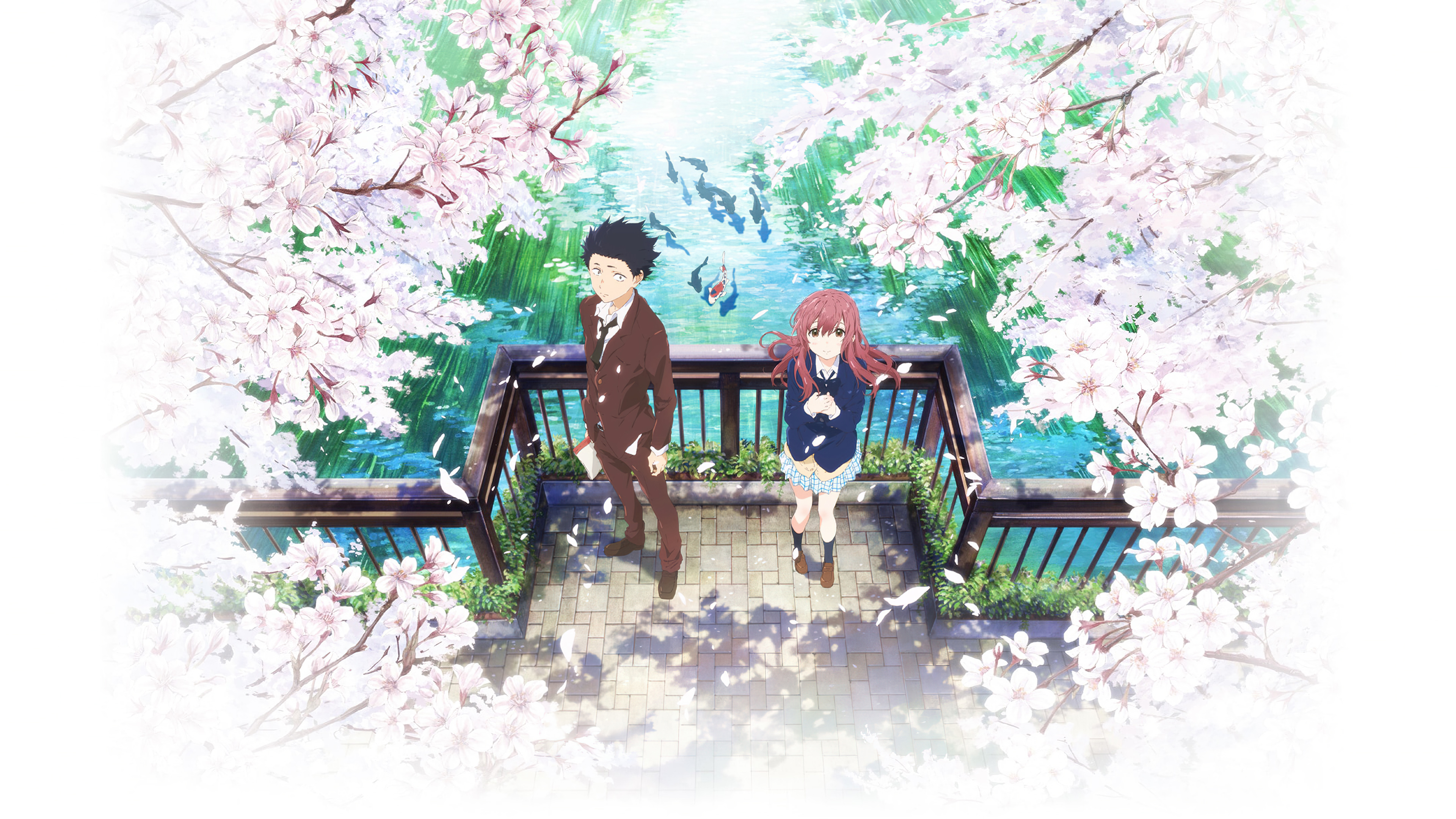 Shoya Ishida and Shouko Nishimiya from the anime A Silent Voice