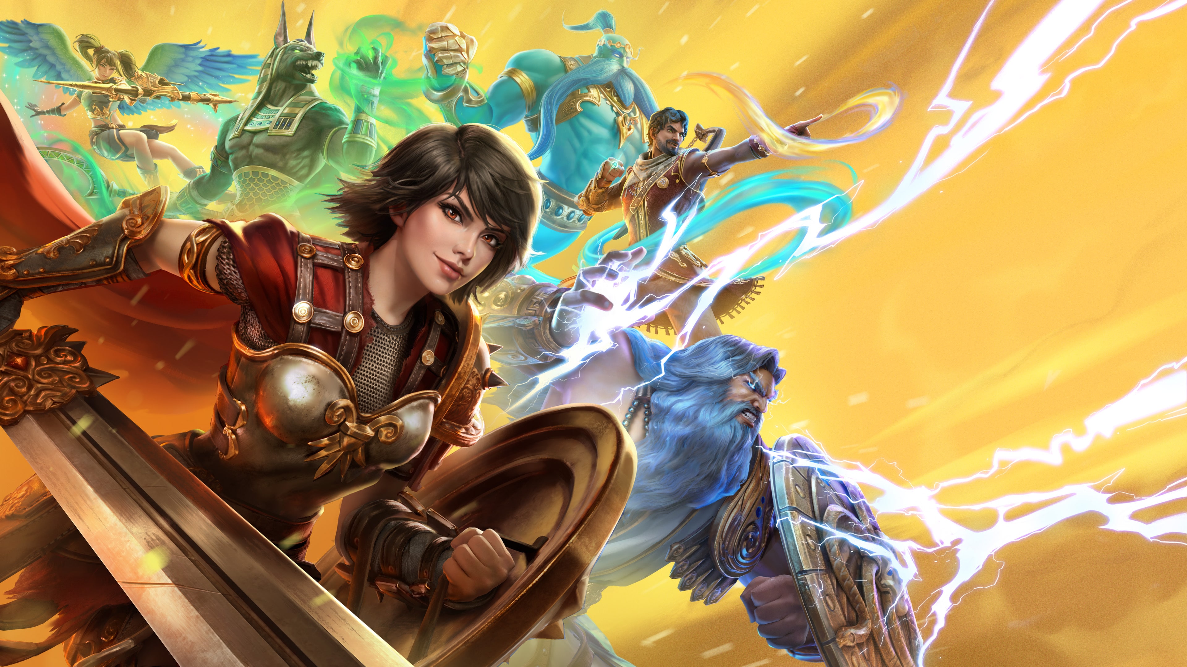 A powerful deity from Smite 2 unleashing divine abilities during an epic battlefield encounter.
