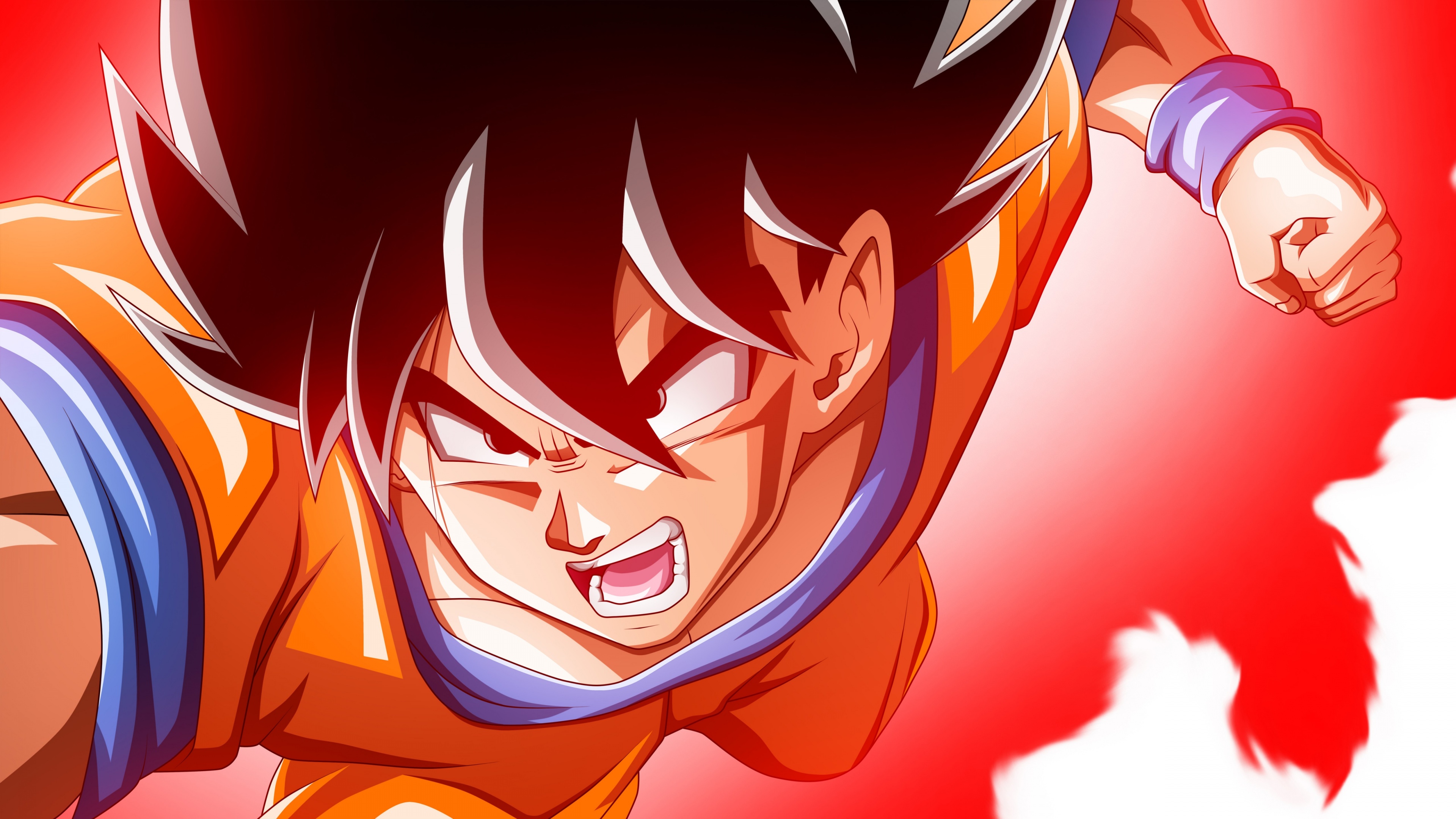 Son Goku from Dragon Ball Super in a powerful action pose